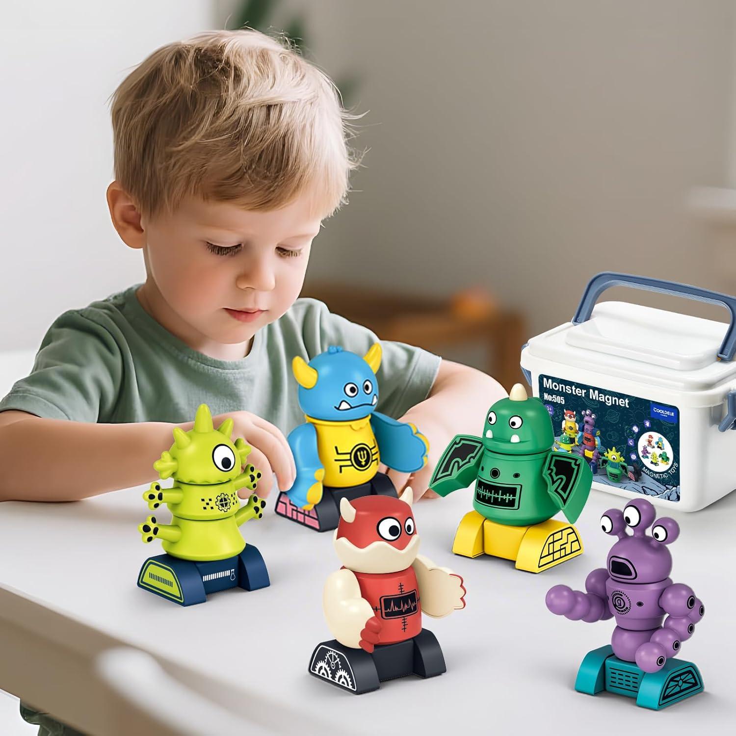 Robot Magnético COOLDELE 35 Piezas para Niños 3 a 8 Años