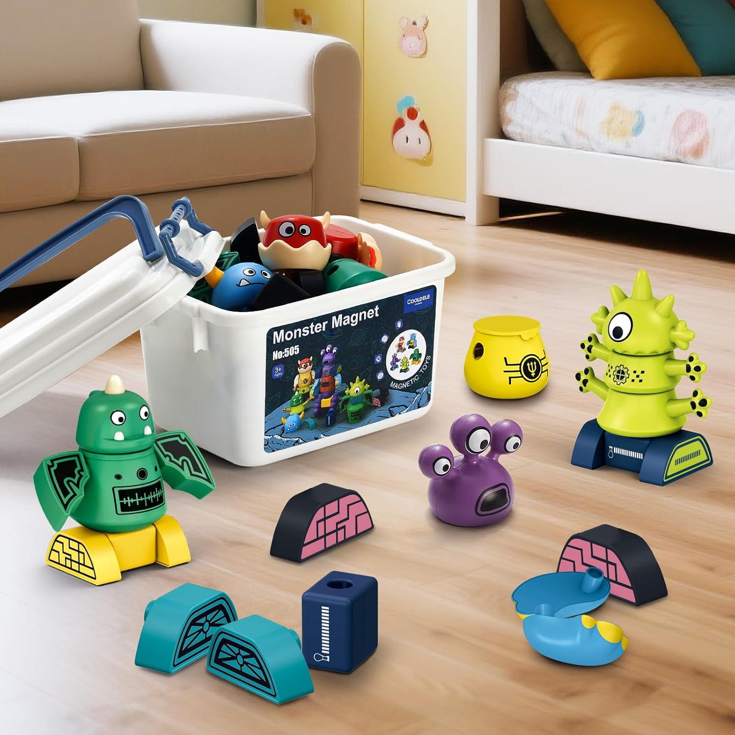 Robot Magnético COOLDELE 35 Piezas para Niños 3 a 8 Años