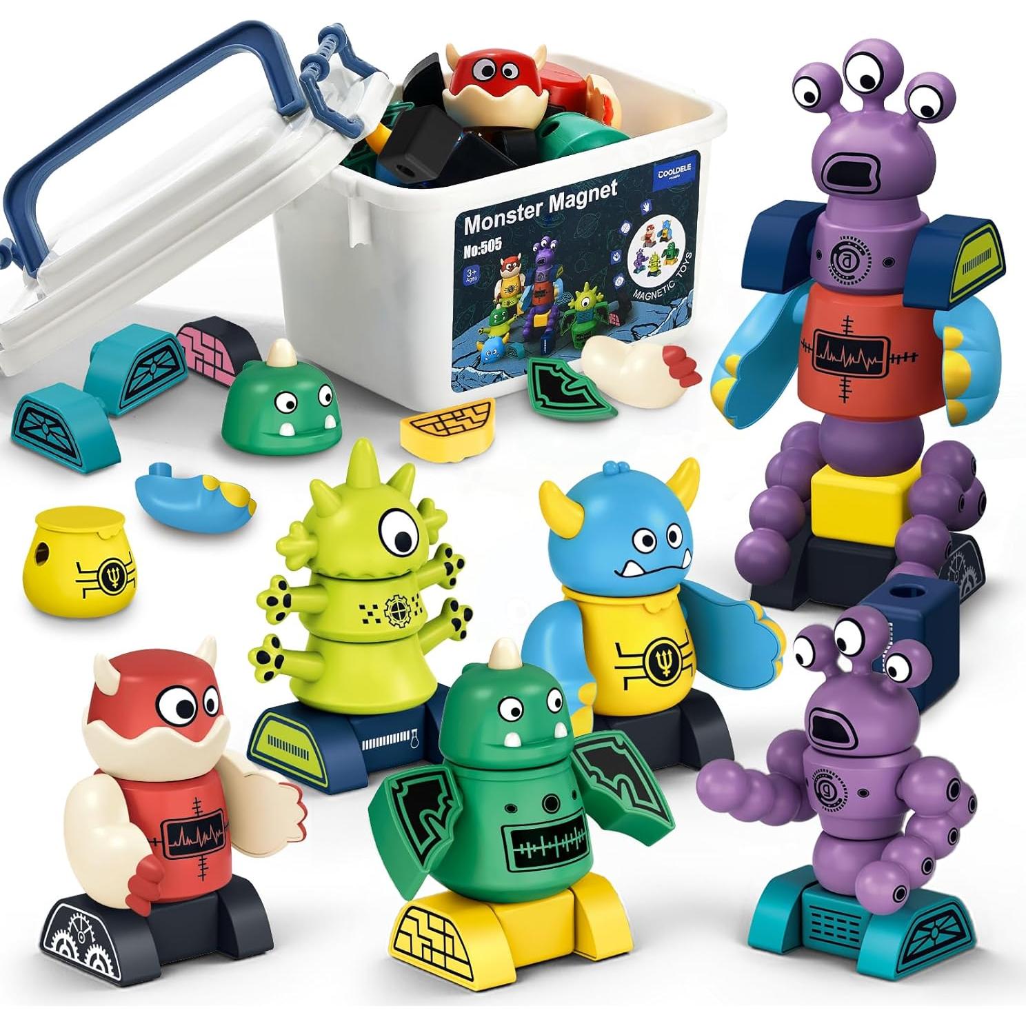 Robot Magnético COOLDELE 35 Piezas para Niños 3 a 8 Años