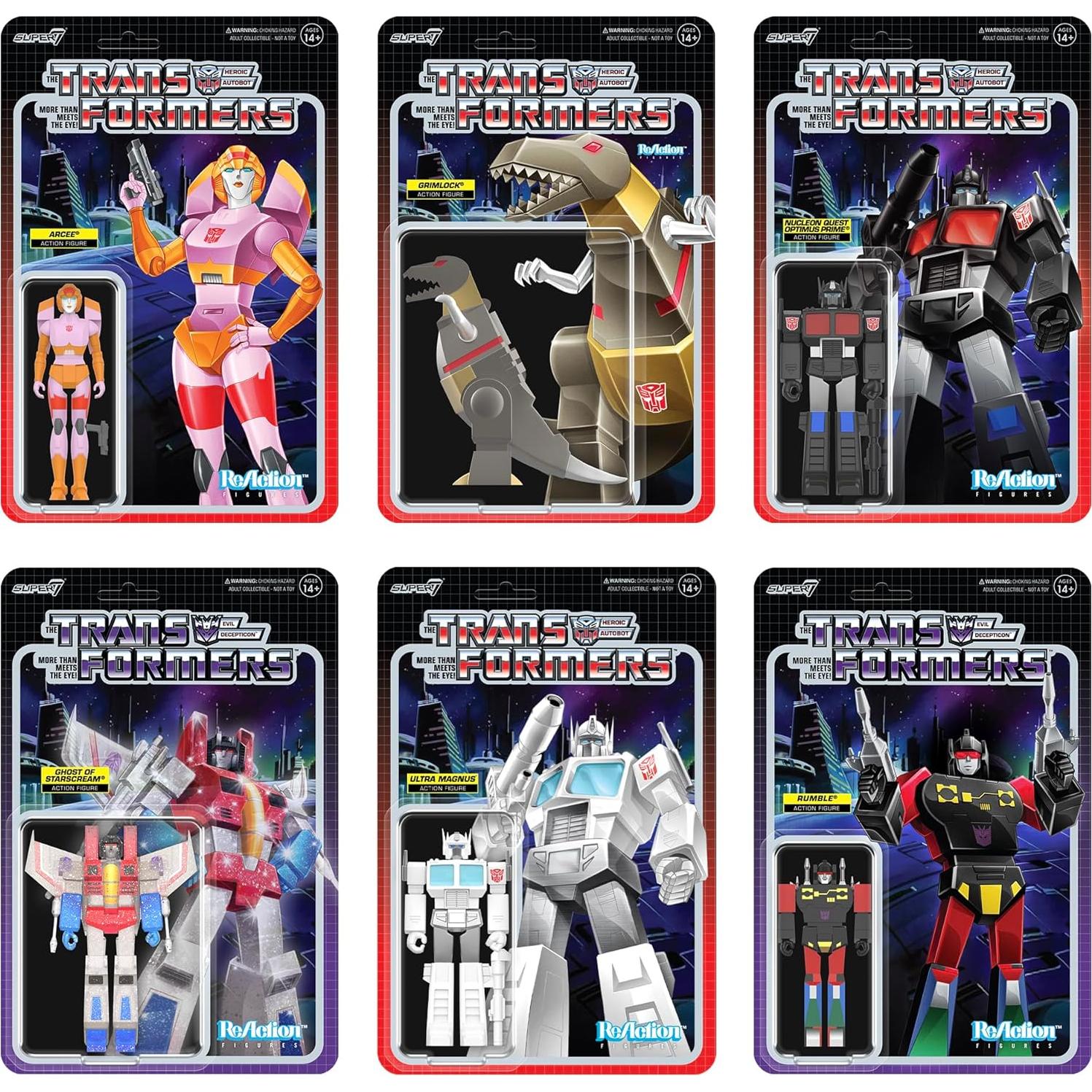 Figura de Acción Transformers Super7 Optimus Prime 3.75" Nucleon Quest