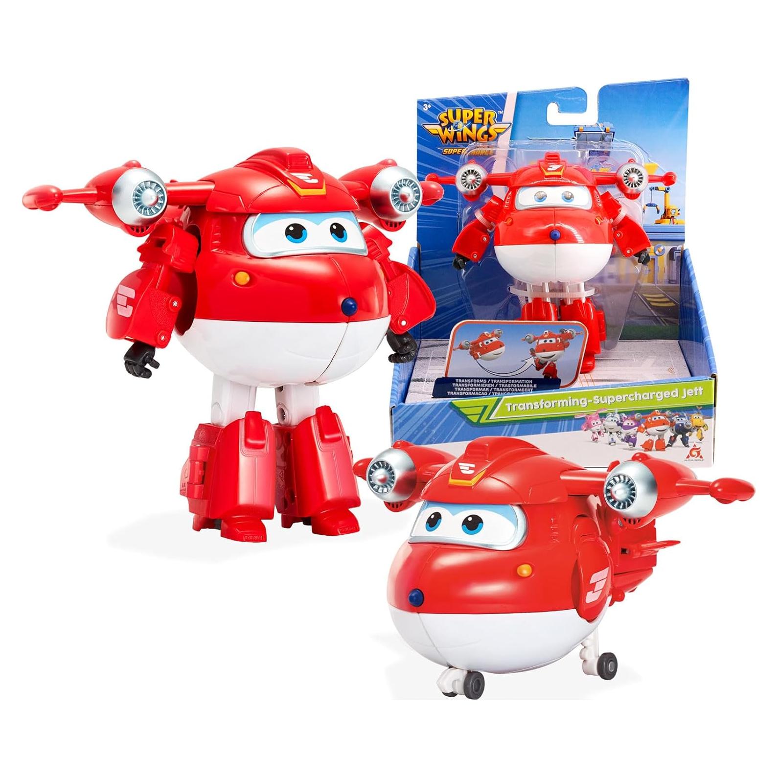 Figura de Acción Transformable Super Wings Jett 5" - Juguete Educativo