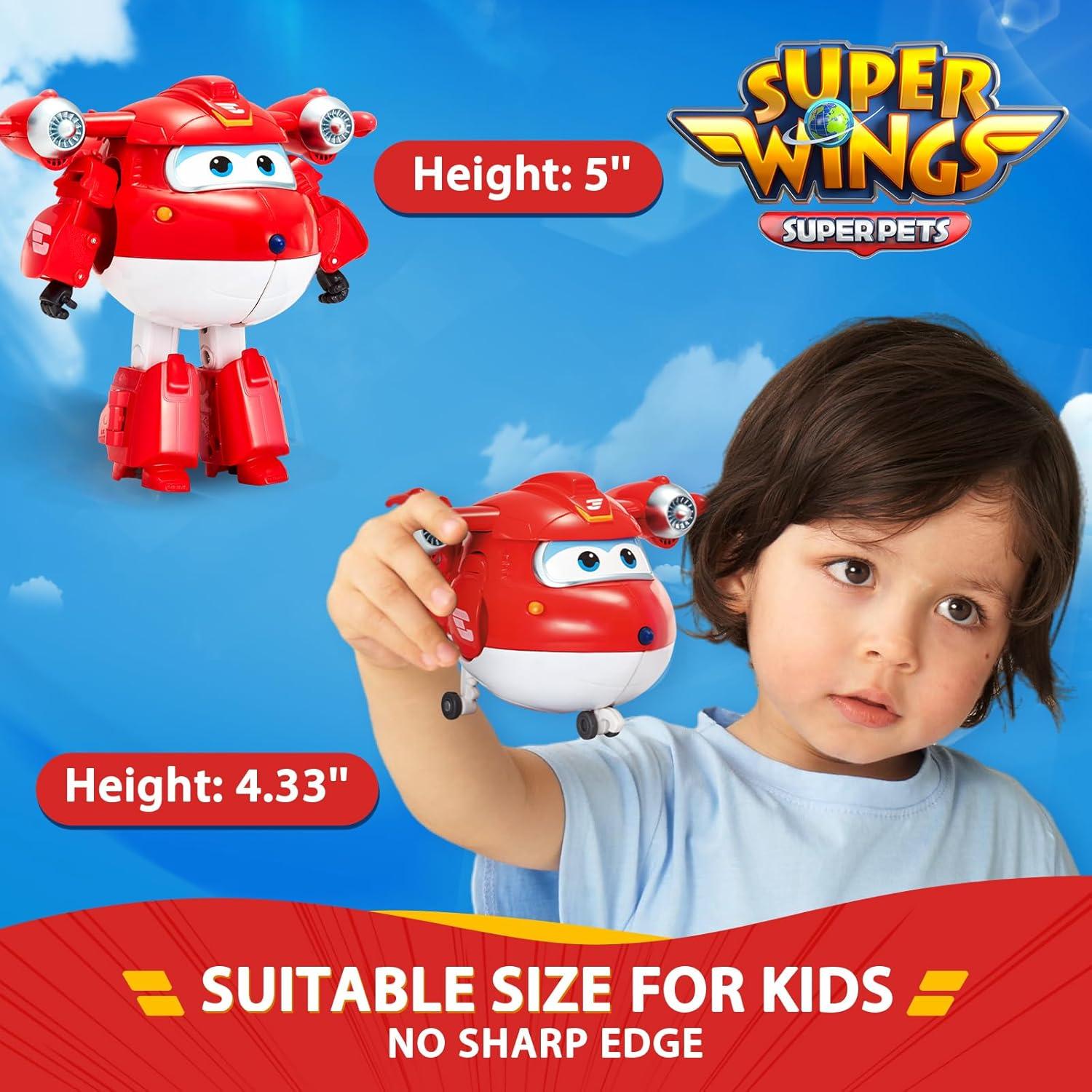 Figura de Acción Transformable Super Wings Jett 5" - Juguete Educativo