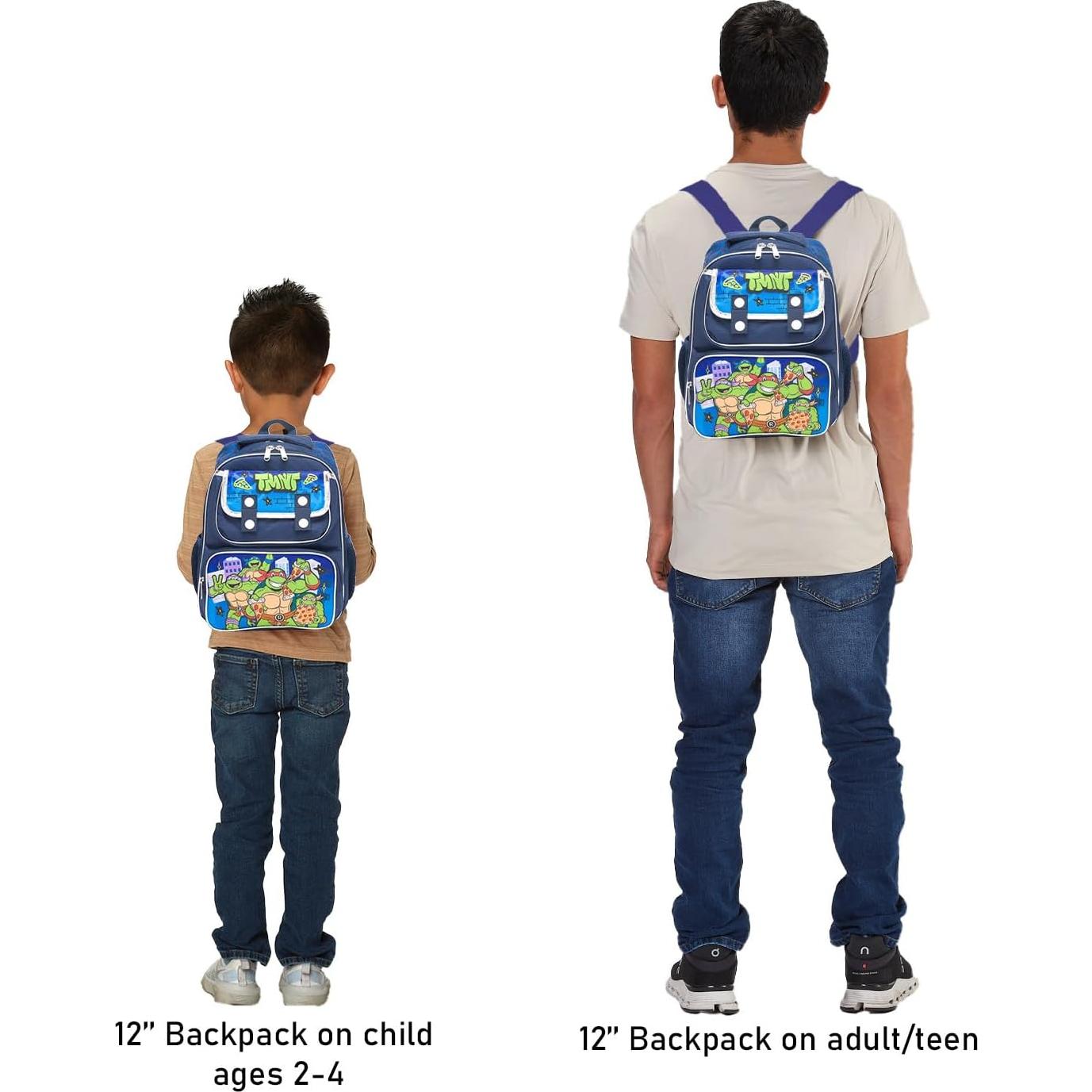 Mochila Mini Tortugas Ninja TMNT para Niños + Botella de Agua