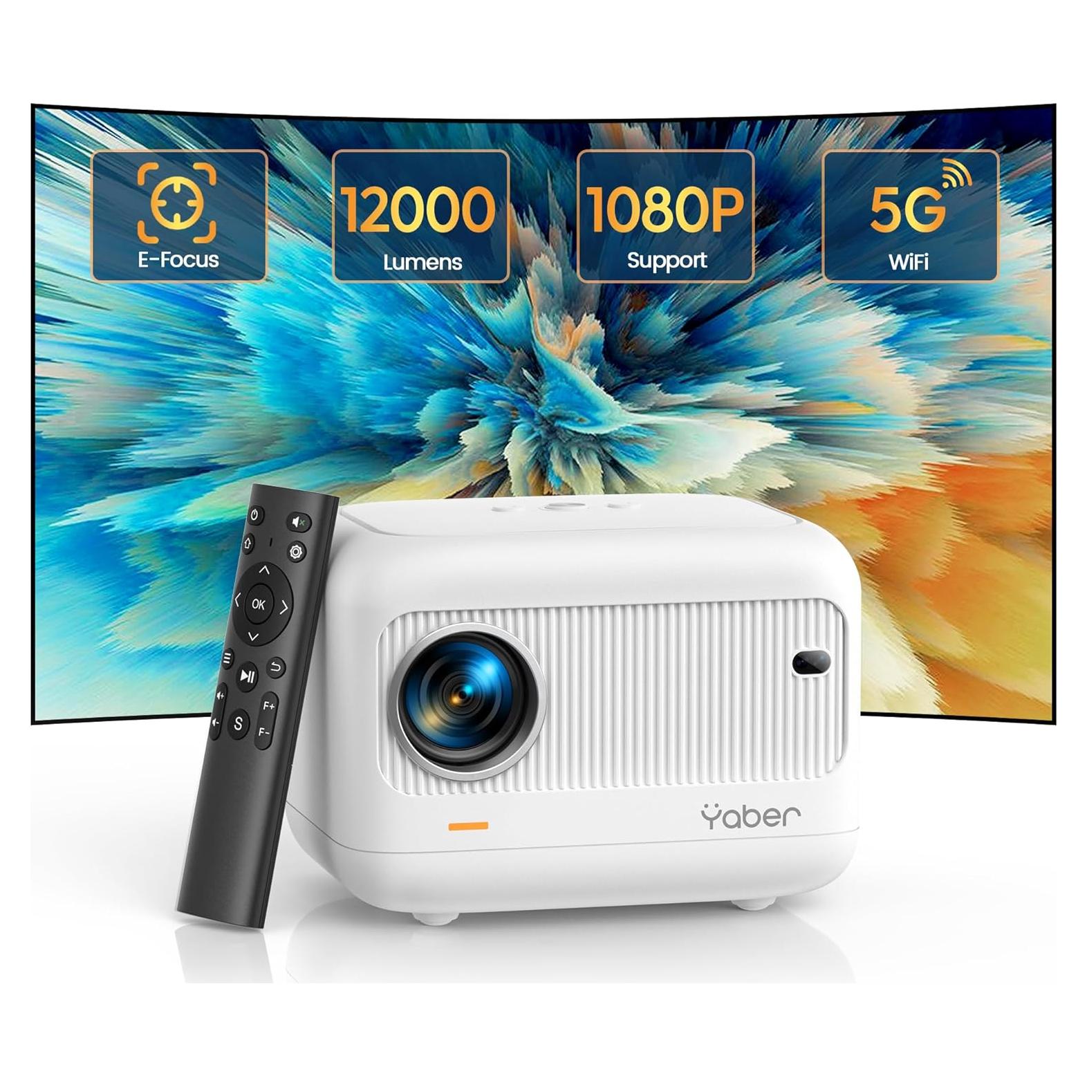 Mini Proyector YABER E1 1080P WiFi 5G Bluetooth 5.2 Portátil