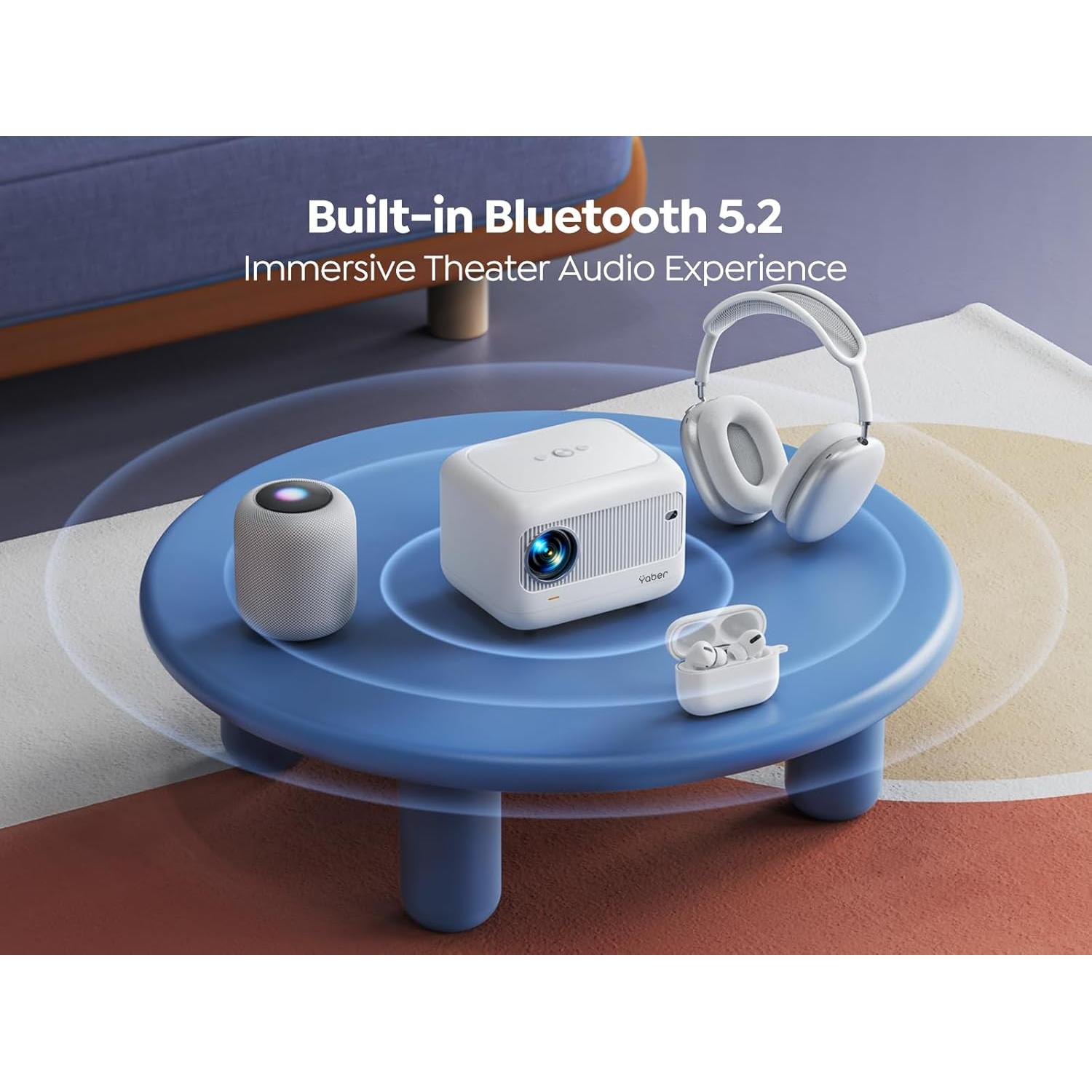 Mini Proyector YABER E1 1080P WiFi 5G Bluetooth 5.2 Portátil