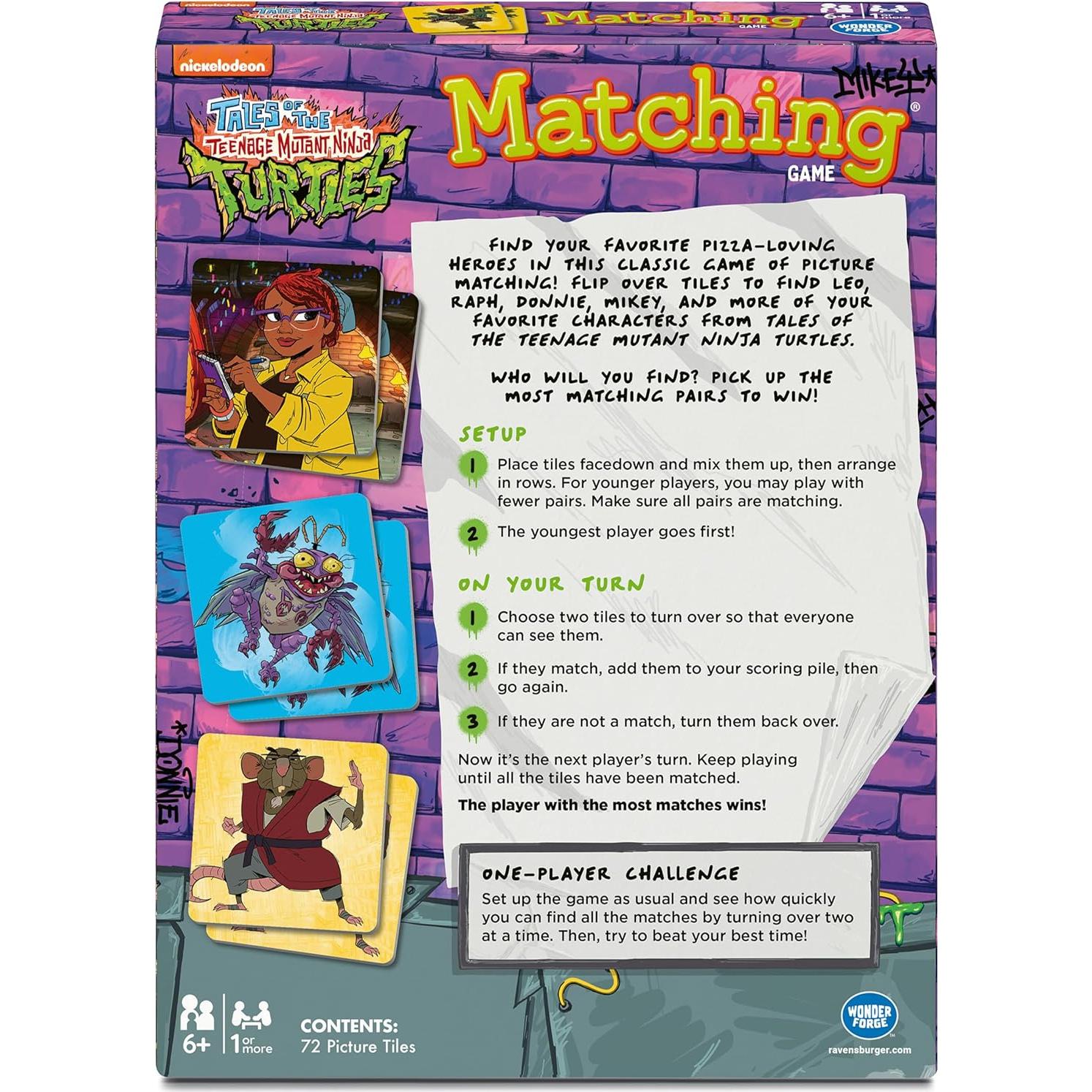 Juego de Memoria Tortugas Ninja Wonder Forge - 3 a 5 Años