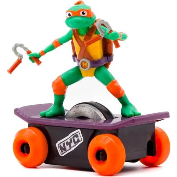 Juguete Patineta Tortugas Ninja Mikey con Rampa 5.7x7.6cm