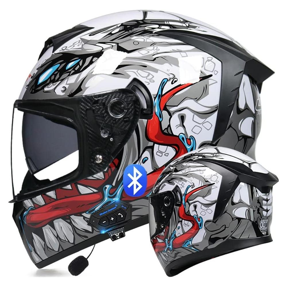 Casco Abatible Bluetooth BDTOT Doble Lente 63-64cm