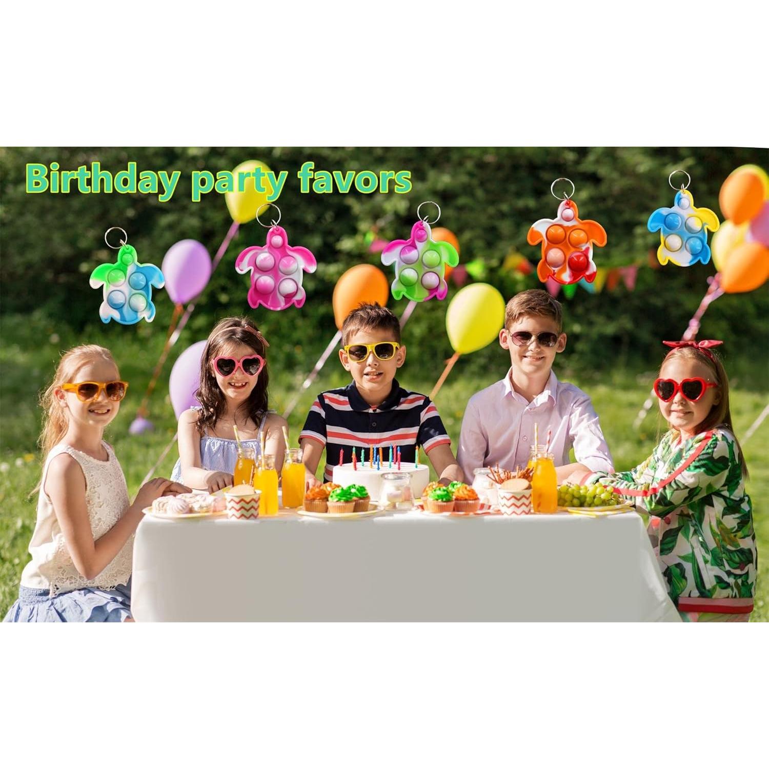 100 Llaveros Mini Tortugas Pop Fidget HOZKEAP - Juguetes para Niños