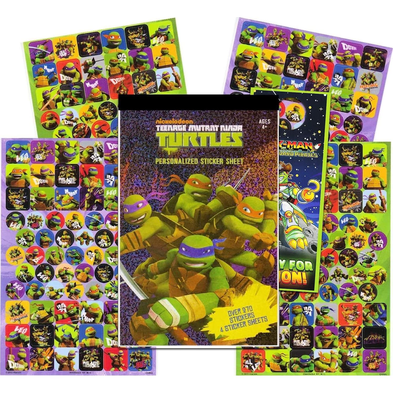 Papel de Pegatinas TMNT Nickelodeon - 270 Pegatinas + Colgador