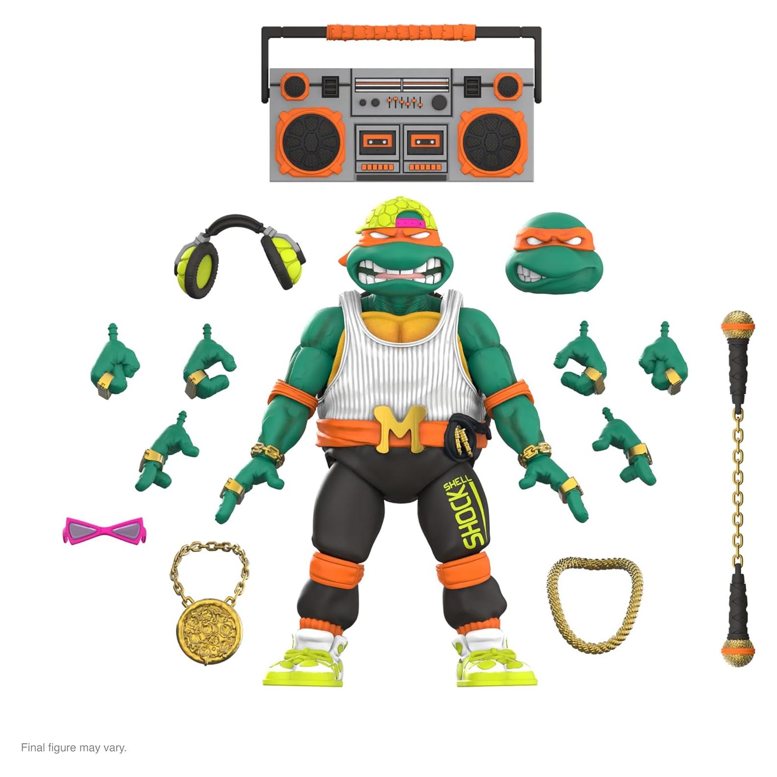 Figura de Acción Super7 ULTIMATES! Rappin' Mike TMNT 17.78 cm