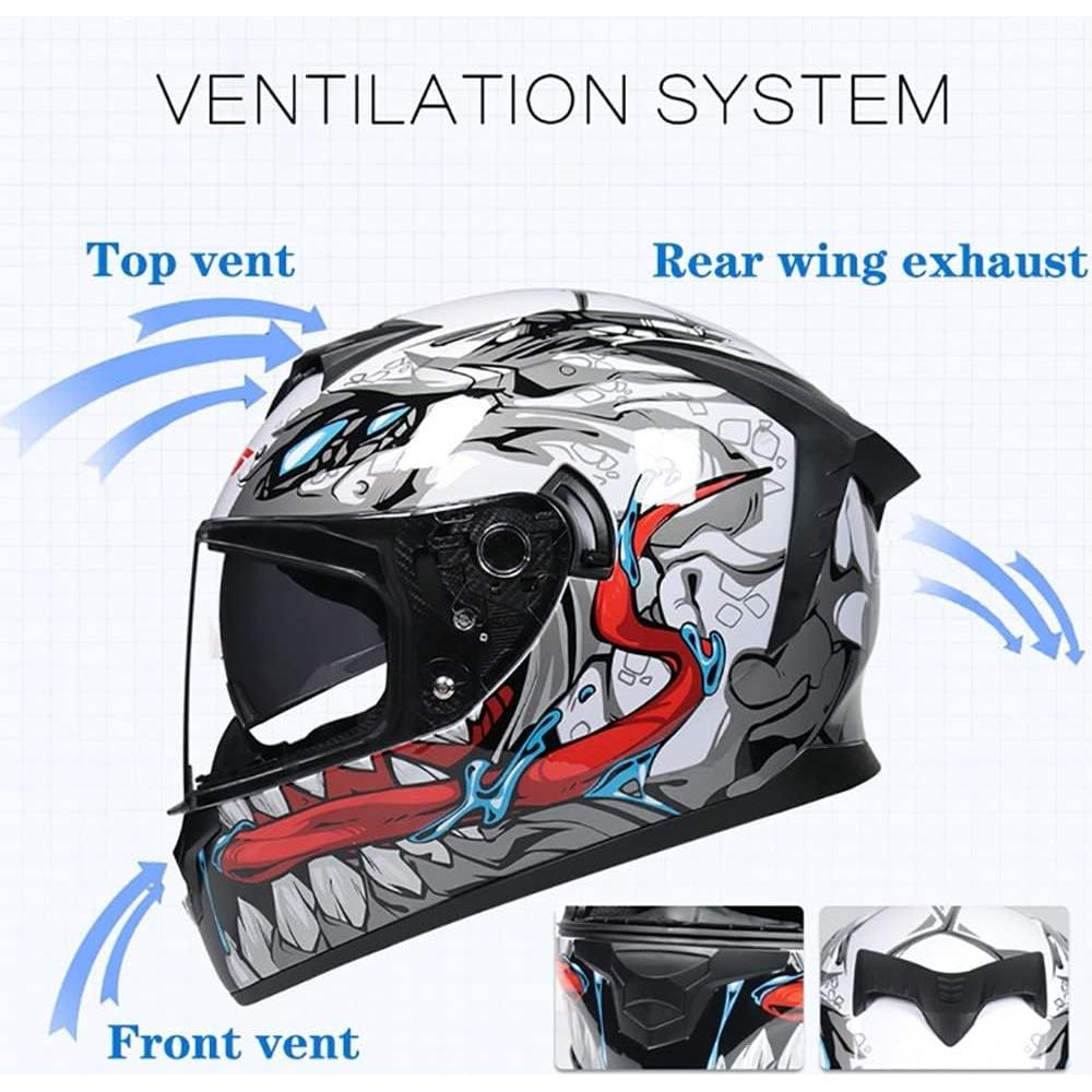 Casco Abatible Bluetooth BDTOT XL 61-62cm Doble Lente