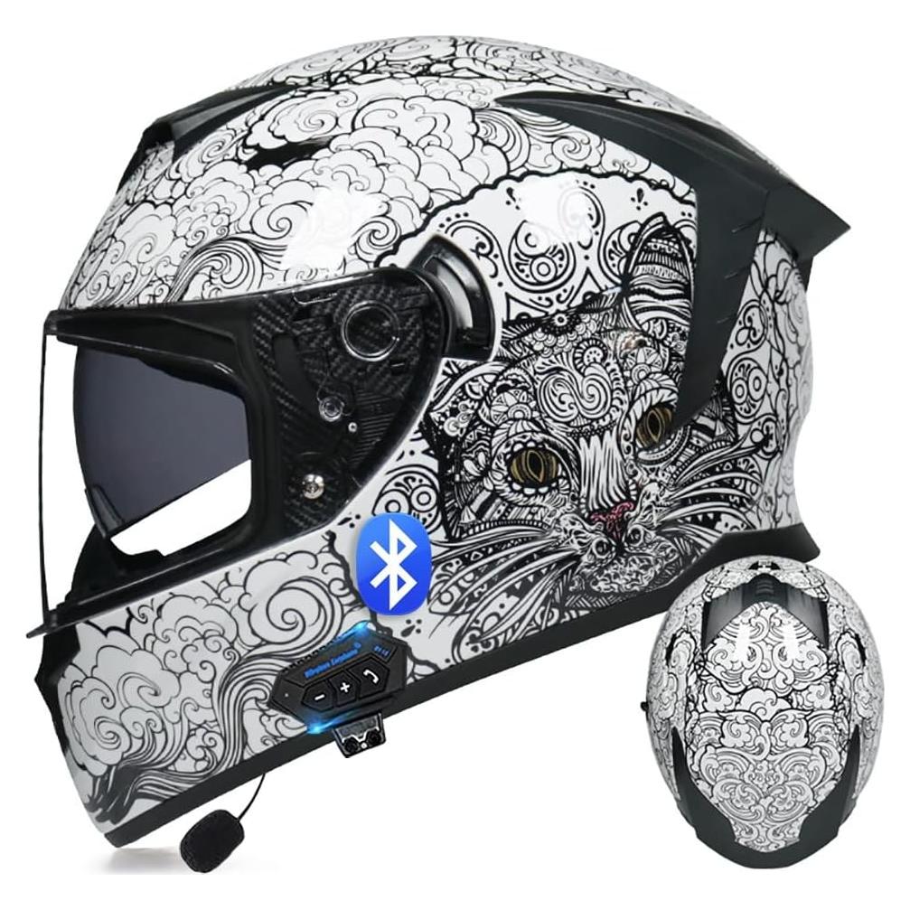 Casco Abatible Bluetooth BDTOT Doble Lente 59-60cm