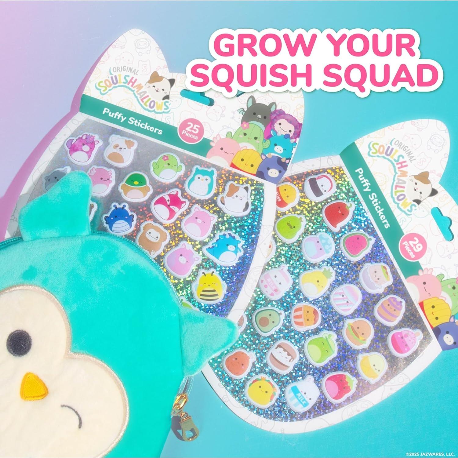 Squishmallows Original Squishy Stickers, Sticker Book, Stickers for Kids, Scrapbook Stickers, Stickers for Journaling, Laptop Stickers, Journal Stickers, Sticker Pack, Kids Crafts, Puffy Stickers