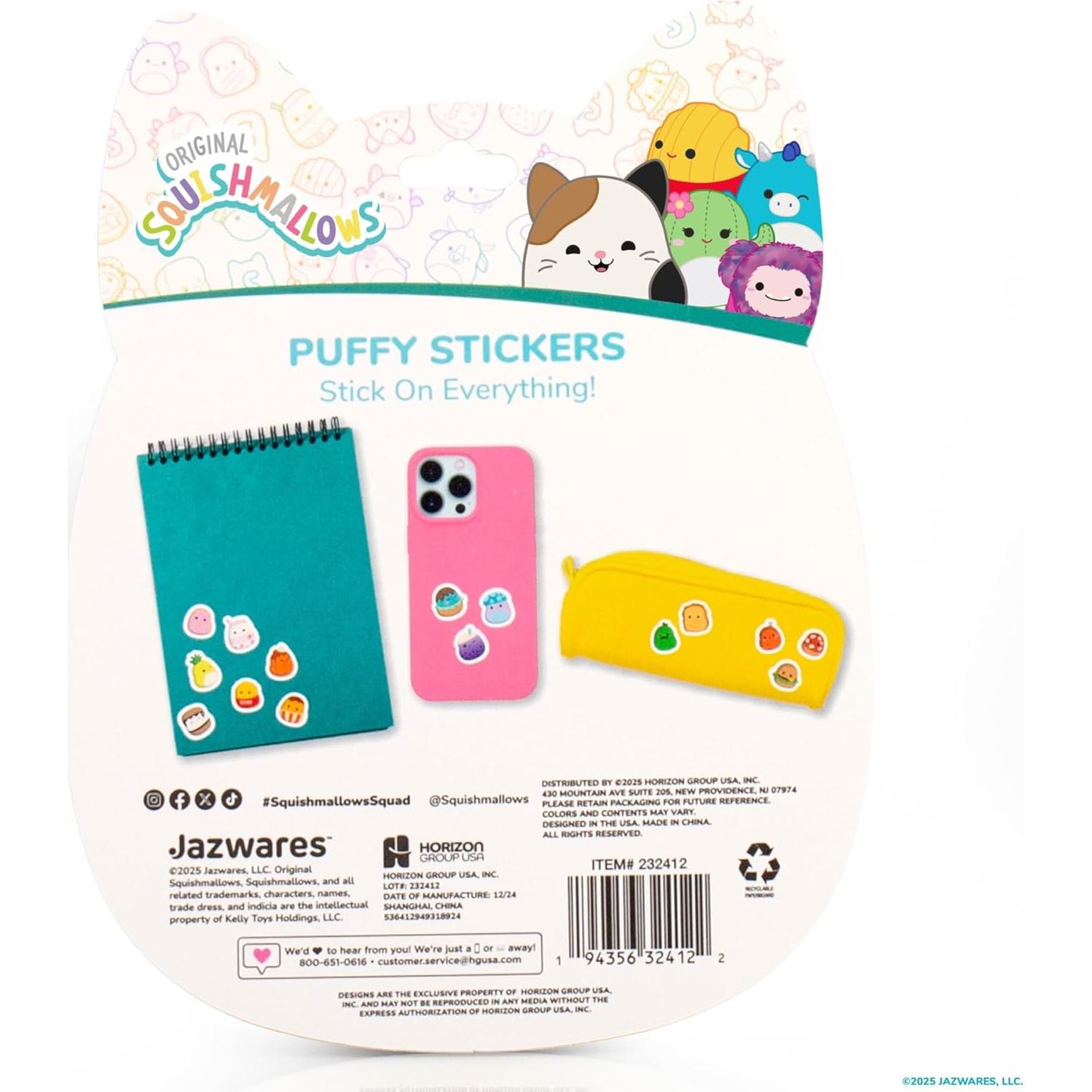 Squishmallows Original Squishy Stickers, Sticker Book, Stickers for Kids, Scrapbook Stickers, Stickers for Journaling, Laptop Stickers, Journal Stickers, Sticker Pack, Kids Crafts, Puffy Stickers