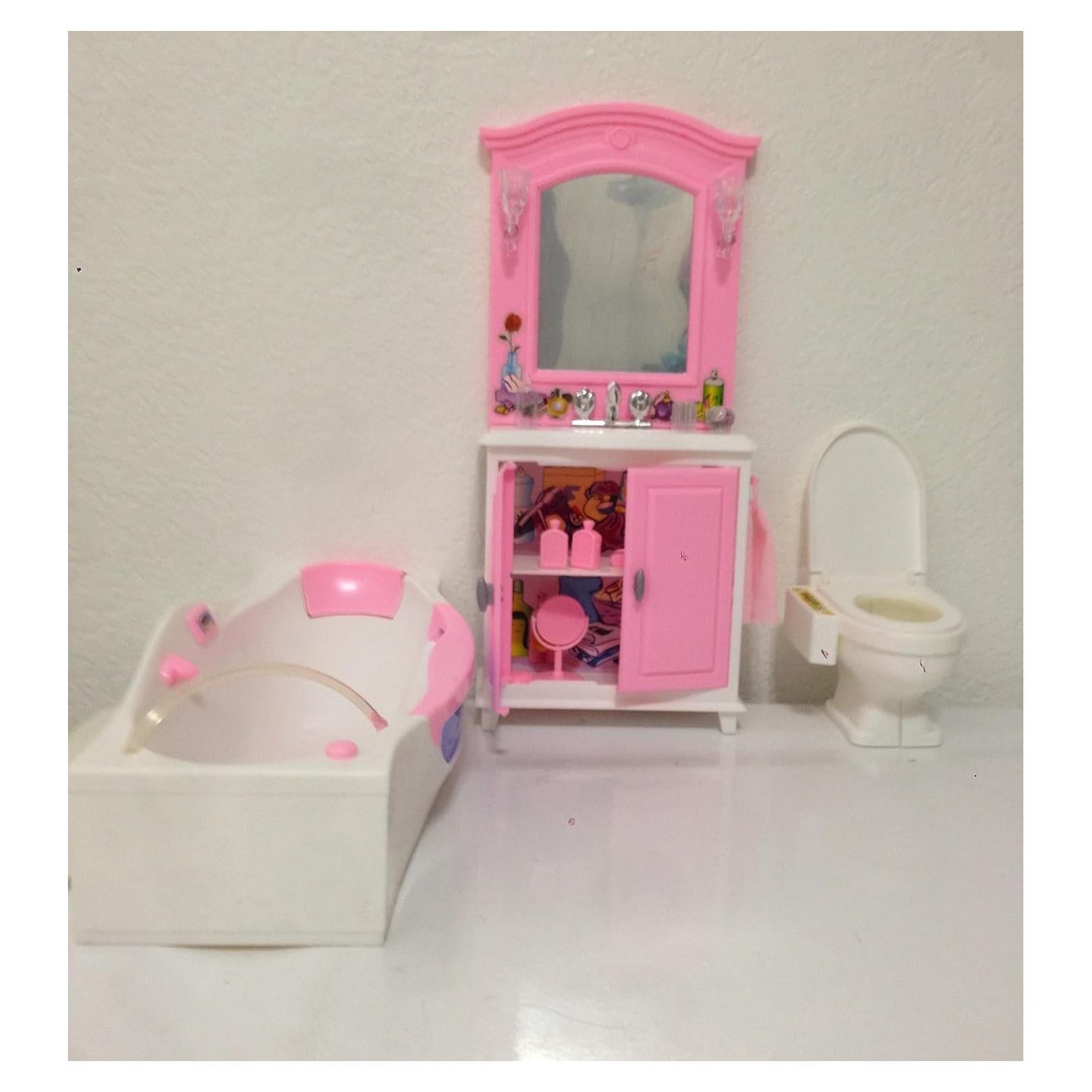 Muebles para Casa de Muñecas My Fancy Life - Baño con Bañera y Tocador