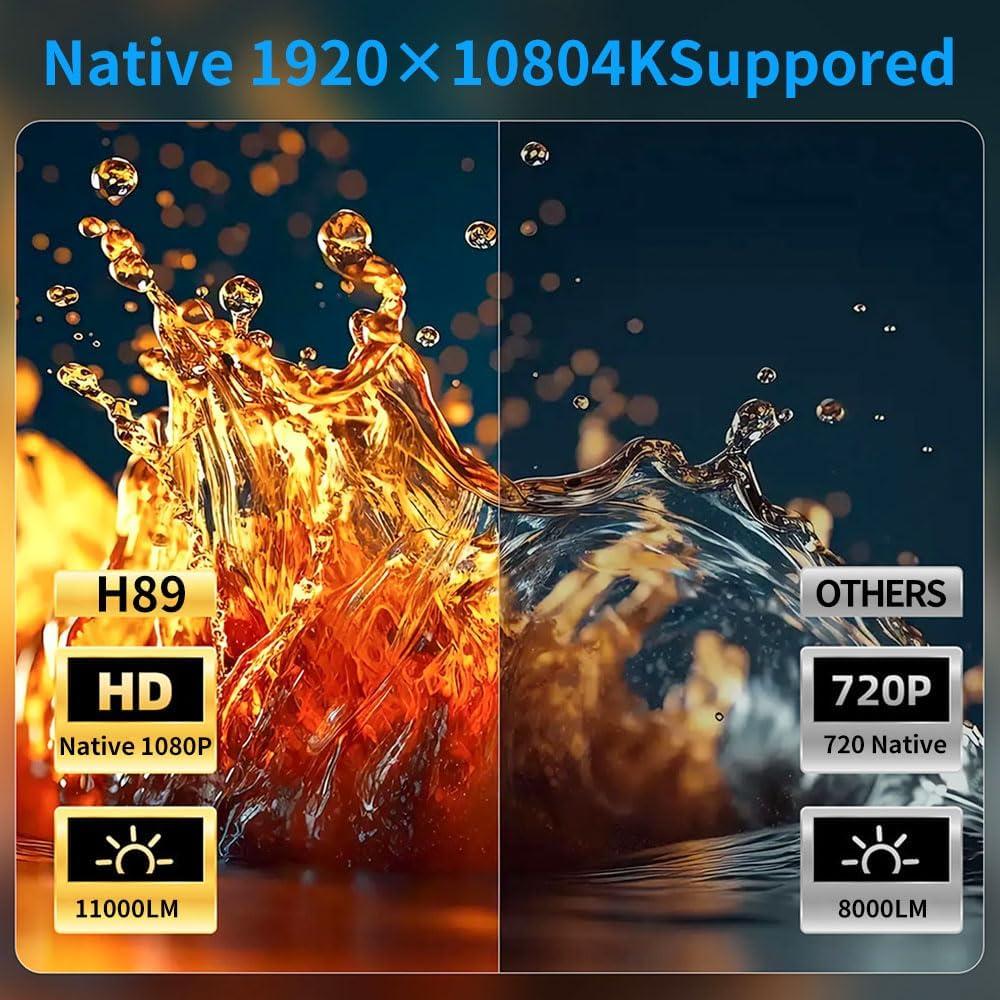 Proyector Mini POOJOO H89 1080P WiFi Bluetooth 150"