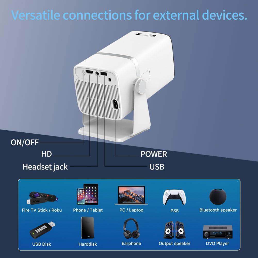 Proyector Mini POOJOO H89 1080P WiFi Bluetooth 150"