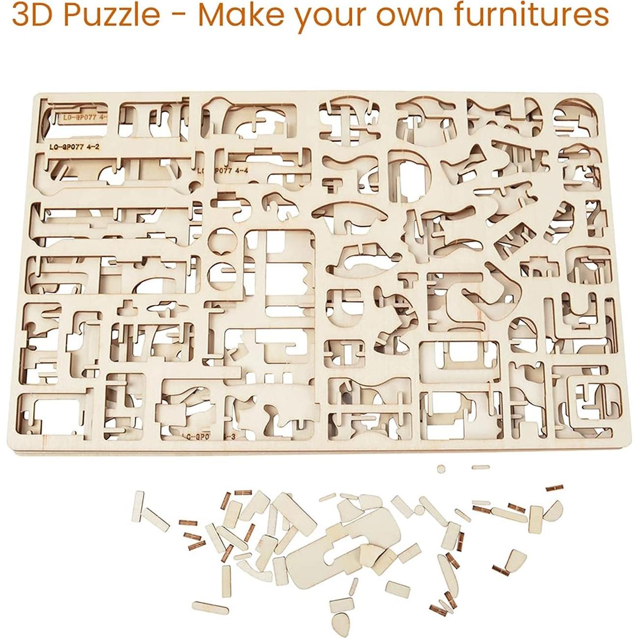 Conjunto de Muebles para Casa de Muñecas BOHS 34 Piezas 1:24