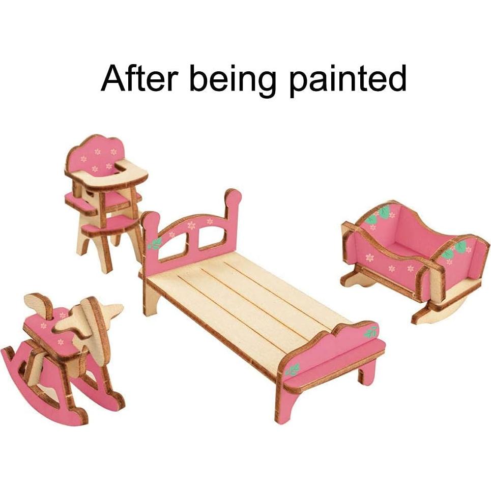 Conjunto de Muebles para Casa de Muñecas BOHS 34 Piezas 1:24