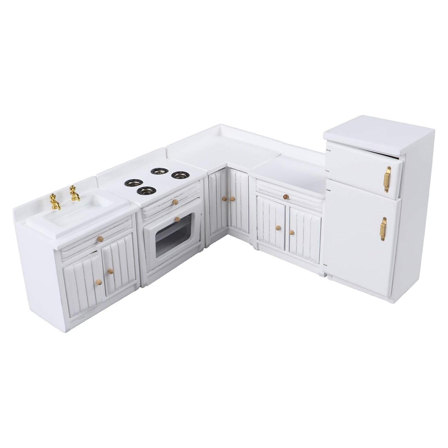 Kit de Muebles de Cocina para Casa de Muñecas Haomian 1:12