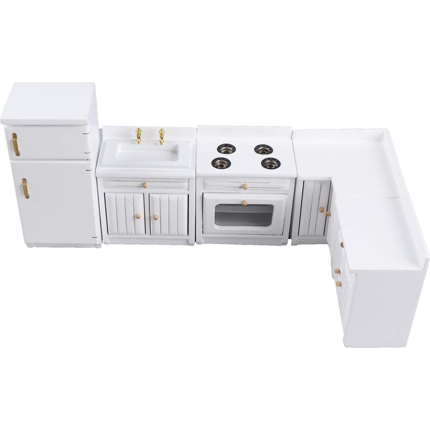 Kit de Muebles de Cocina para Casa de Muñecas Haomian 1:12