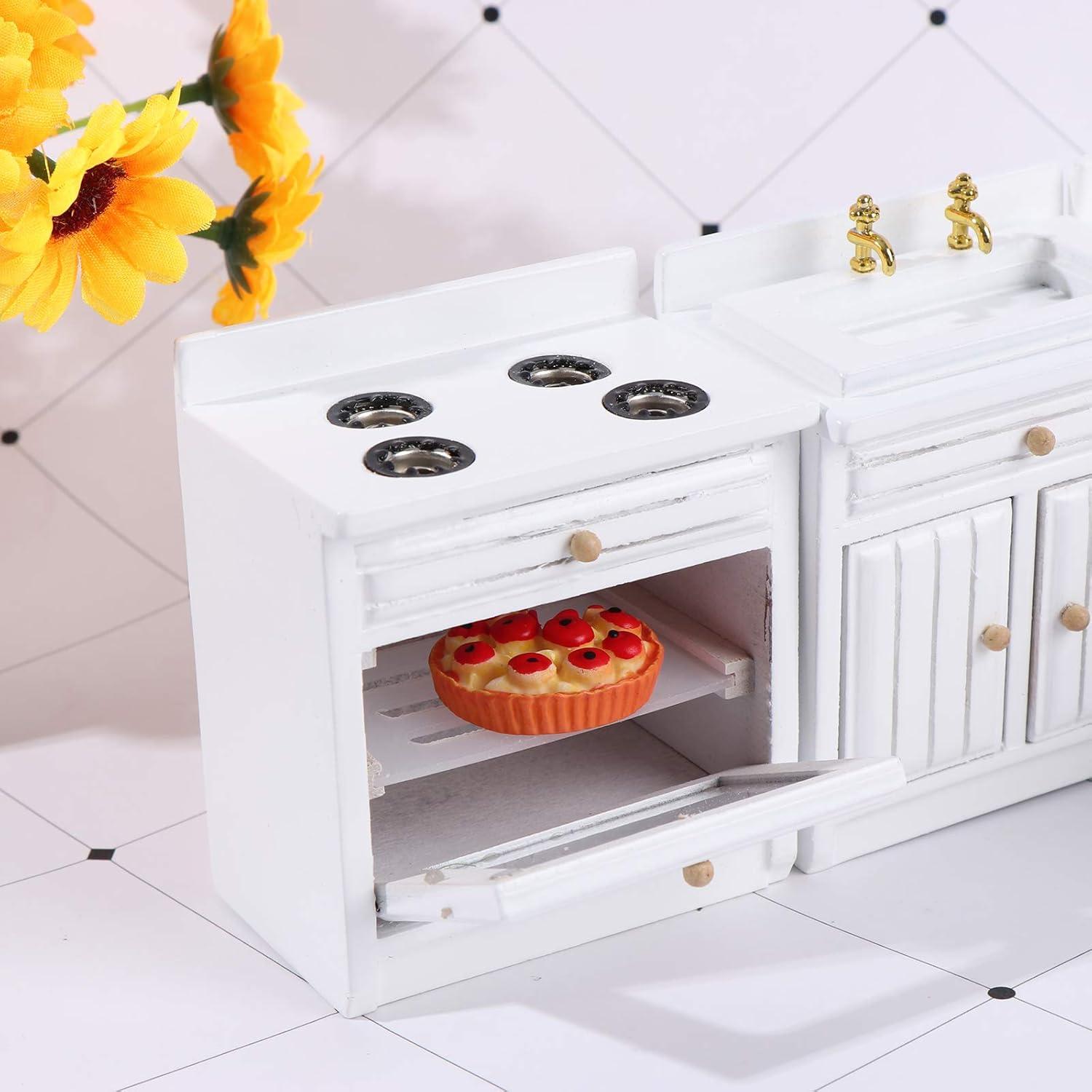 Kit de Muebles de Cocina para Casa de Muñecas Haomian 1:12