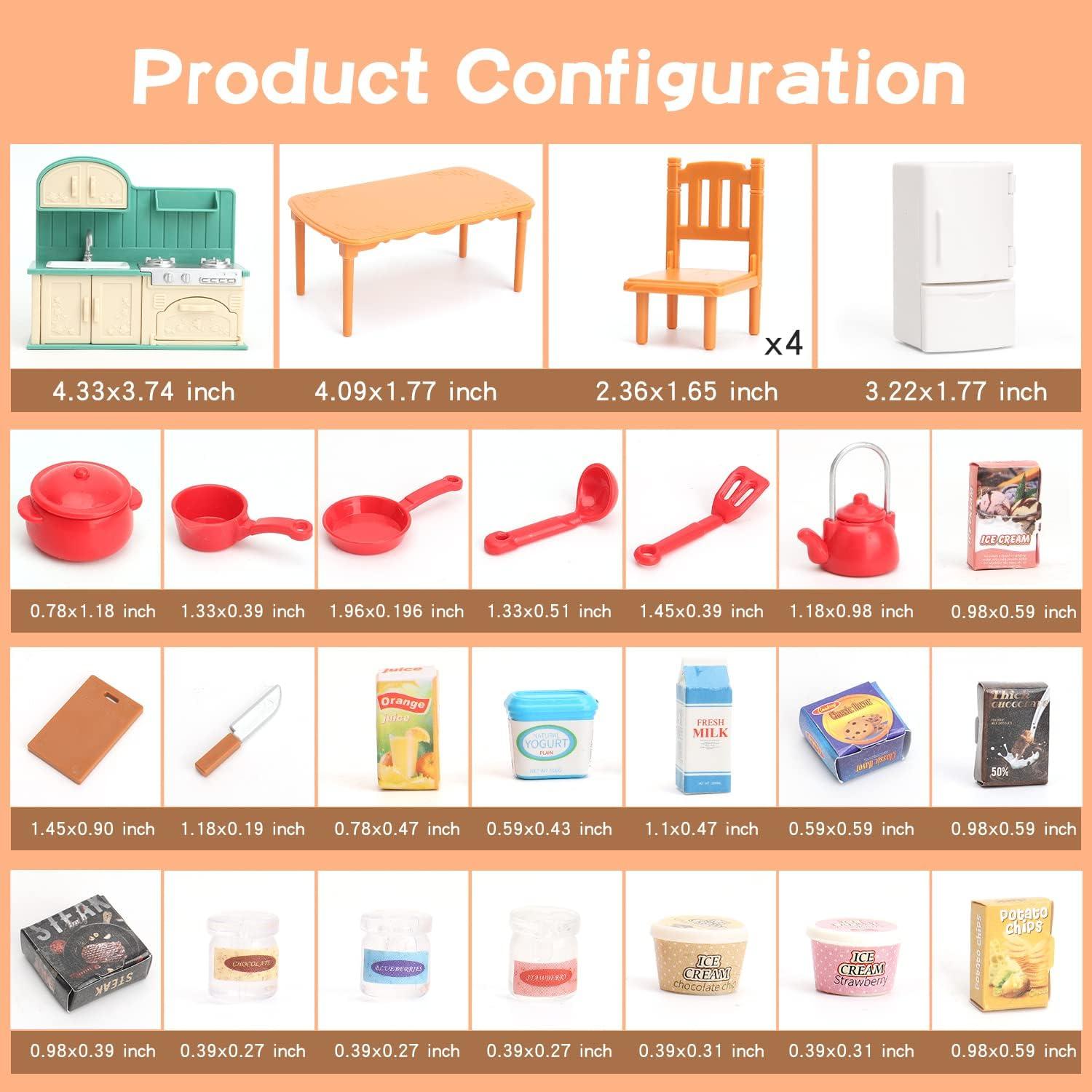 Juego de Muebles para Casa de Muñecas BananMelon Cocina