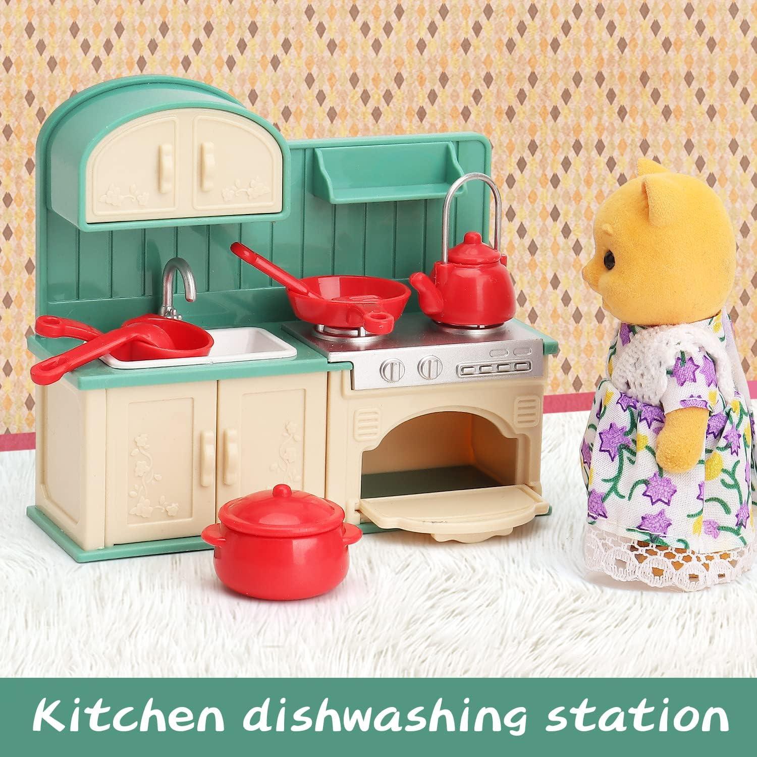 Juego de Muebles para Casa de Muñecas BananMelon Cocina