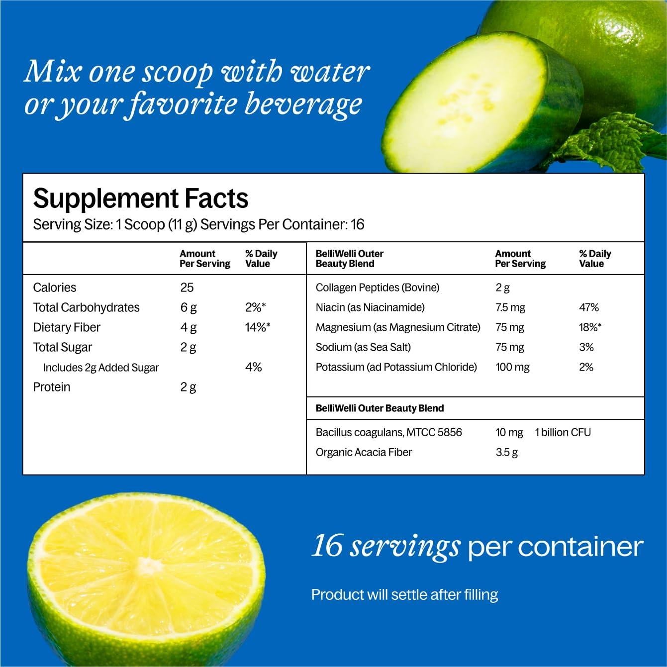 Suplemento de Fibra Acacia Orgánica Belli Welli 219g - Salud Intestinal