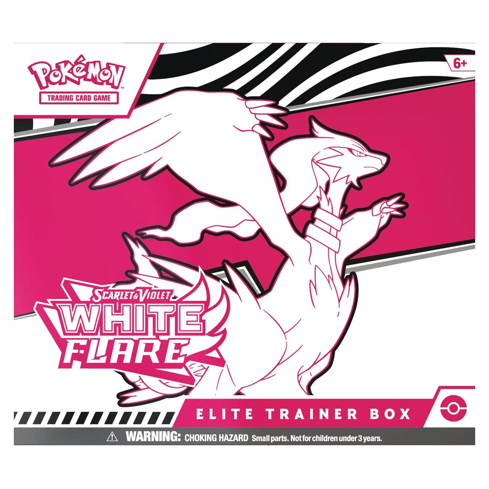 Caja de Entrenador Élite Flare Blanca Pokémon TCG Escarlata y Púrpura