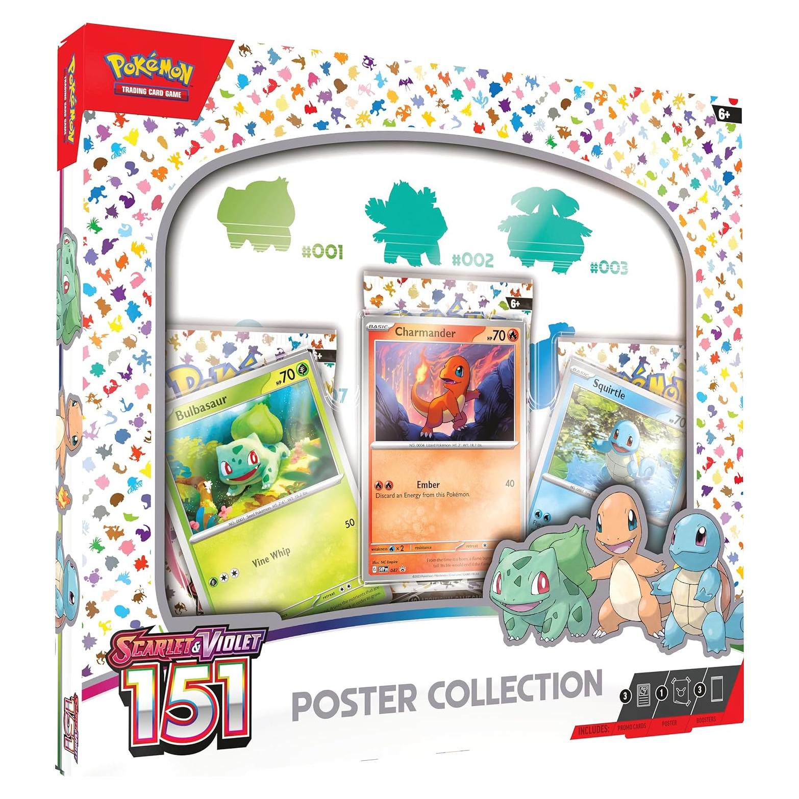 Póster Pokémon TCG Escarlata y Púrpura 151 + Cartas Foil