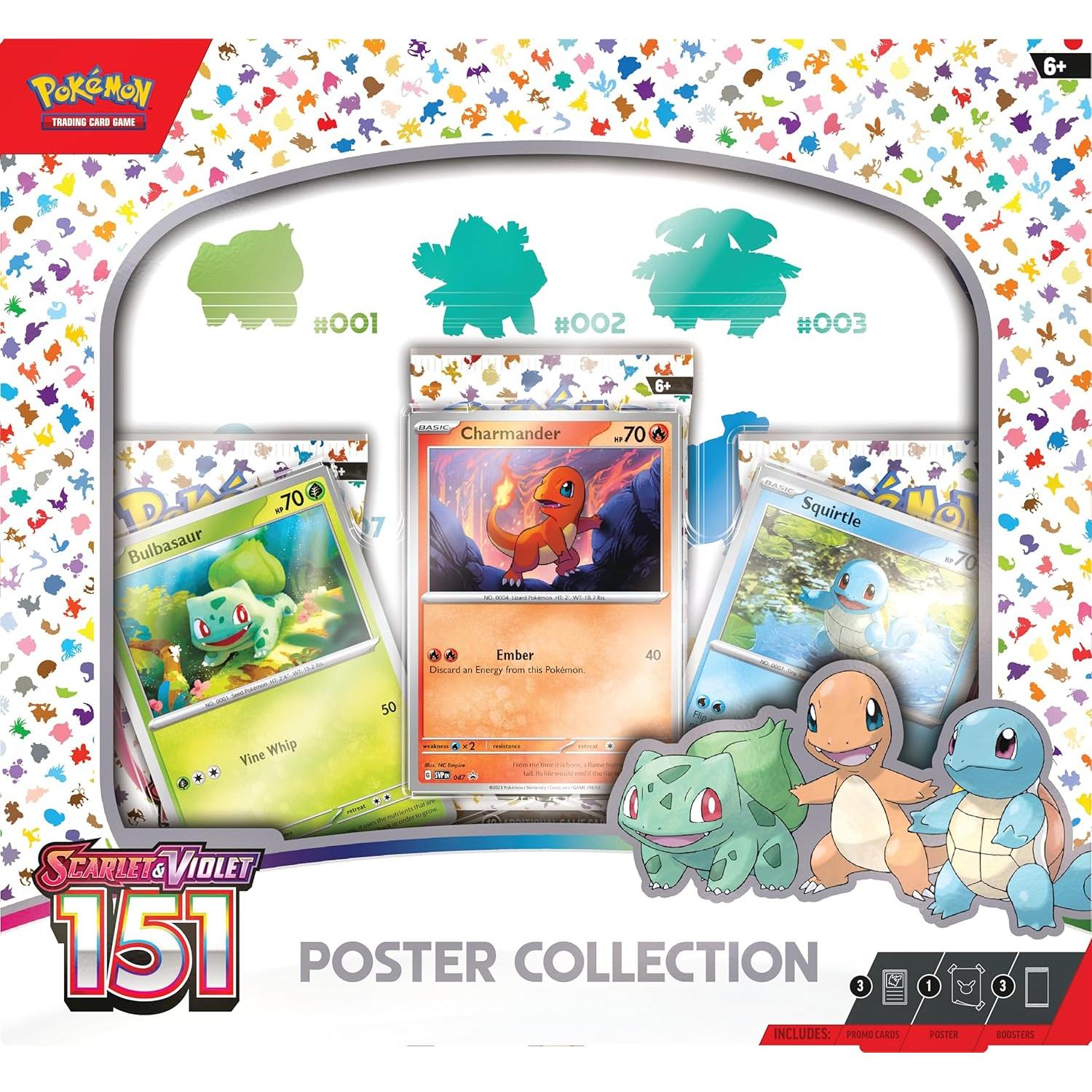 Póster Pokémon TCG Escarlata y Púrpura 151 + Cartas Foil