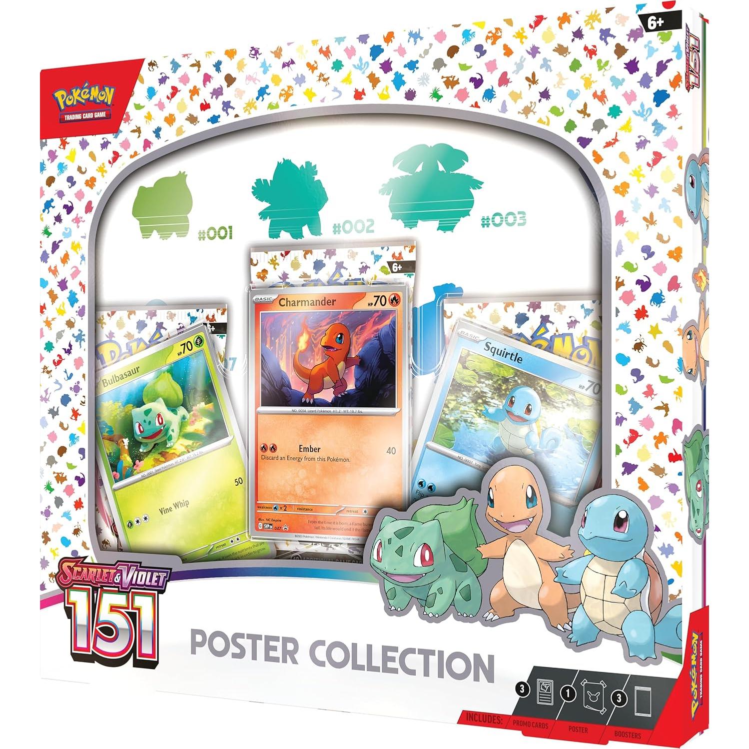 Póster Pokémon TCG Escarlata y Púrpura 151 + Cartas Foil