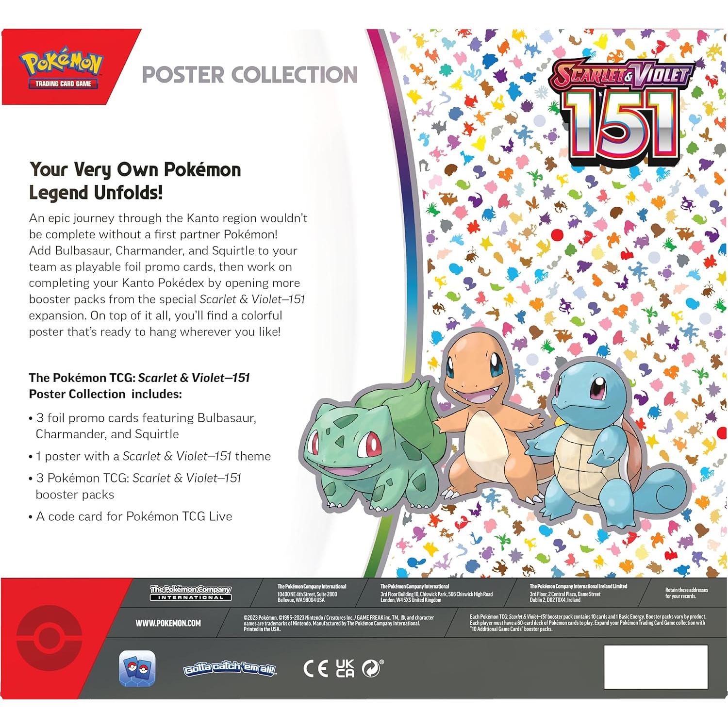 Póster Pokémon TCG Escarlata y Púrpura 151 + Cartas Foil