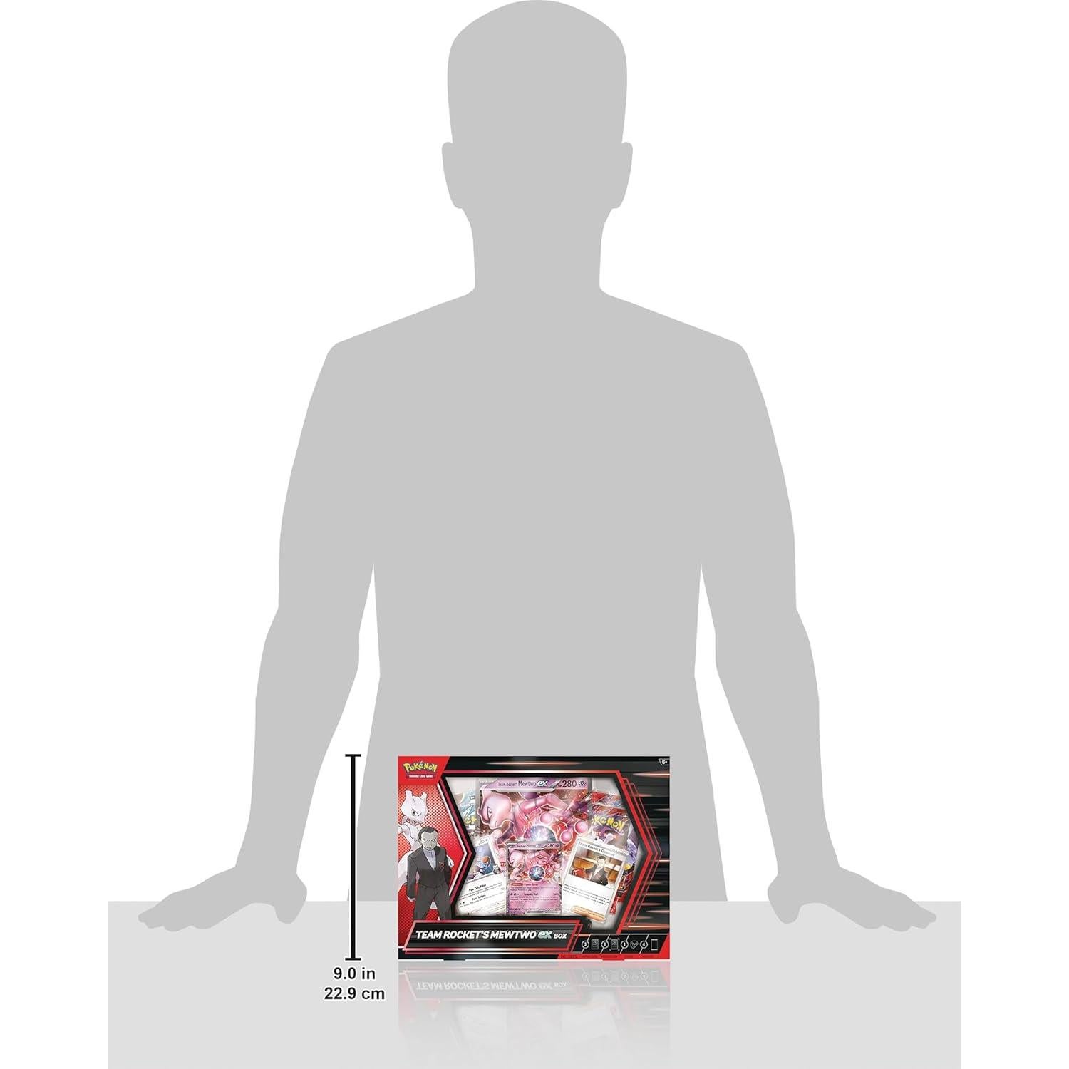 Caja Mewtwo ex Team Rocket TCG Pokémon - 4 Paquetes + Promos