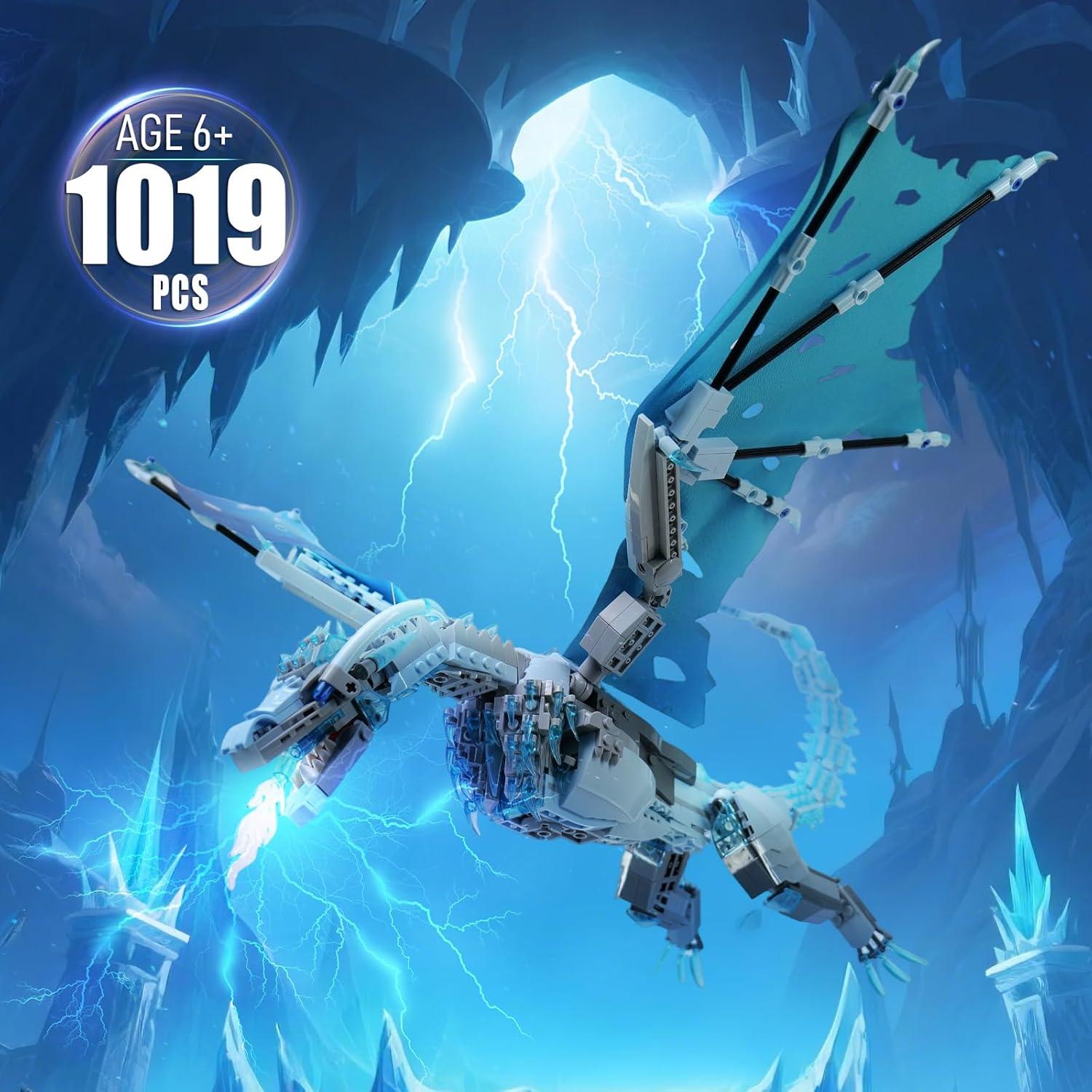 Set de Construcción Dragón de Hielo 1019 Piezas - Juguete STEM