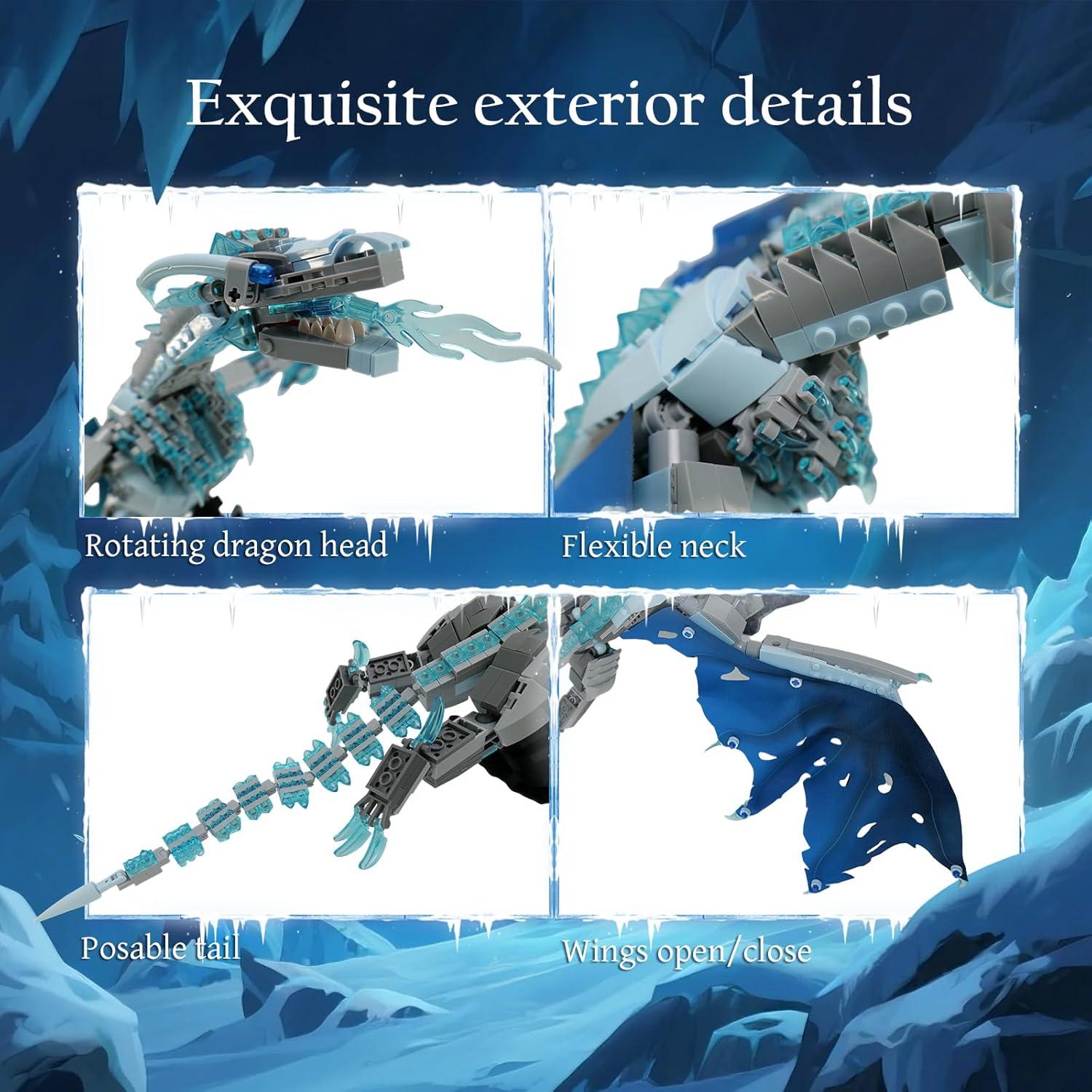 Set de Construcción Dragón de Hielo 1019 Piezas - Juguete STEM