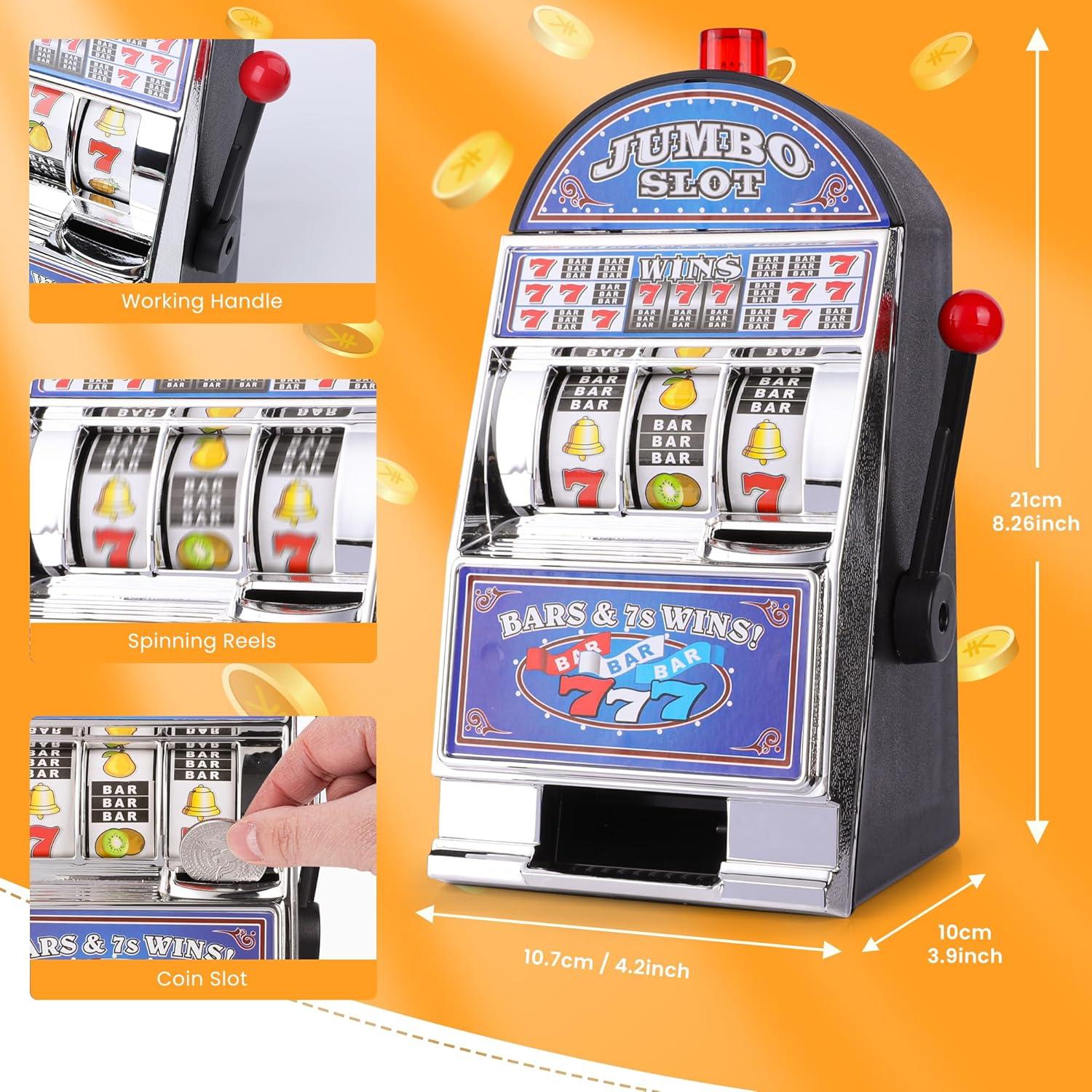 Banca de Dinero Máquina Tragamonedas REFARICO Azul 10.9x22x13cm