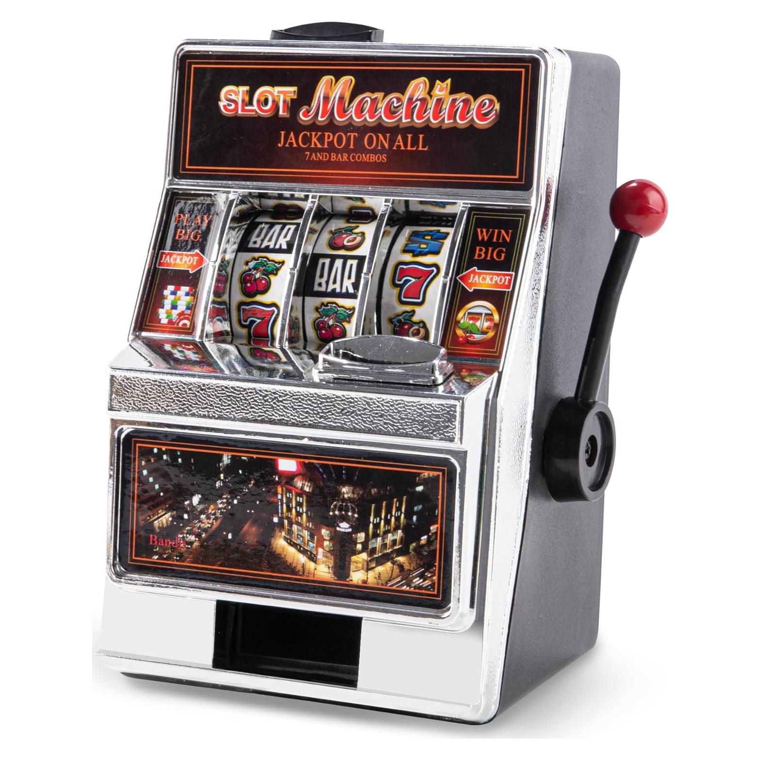 Banco de Dinero Máquina Tragamonedas REFARICO 15x12cm Plata