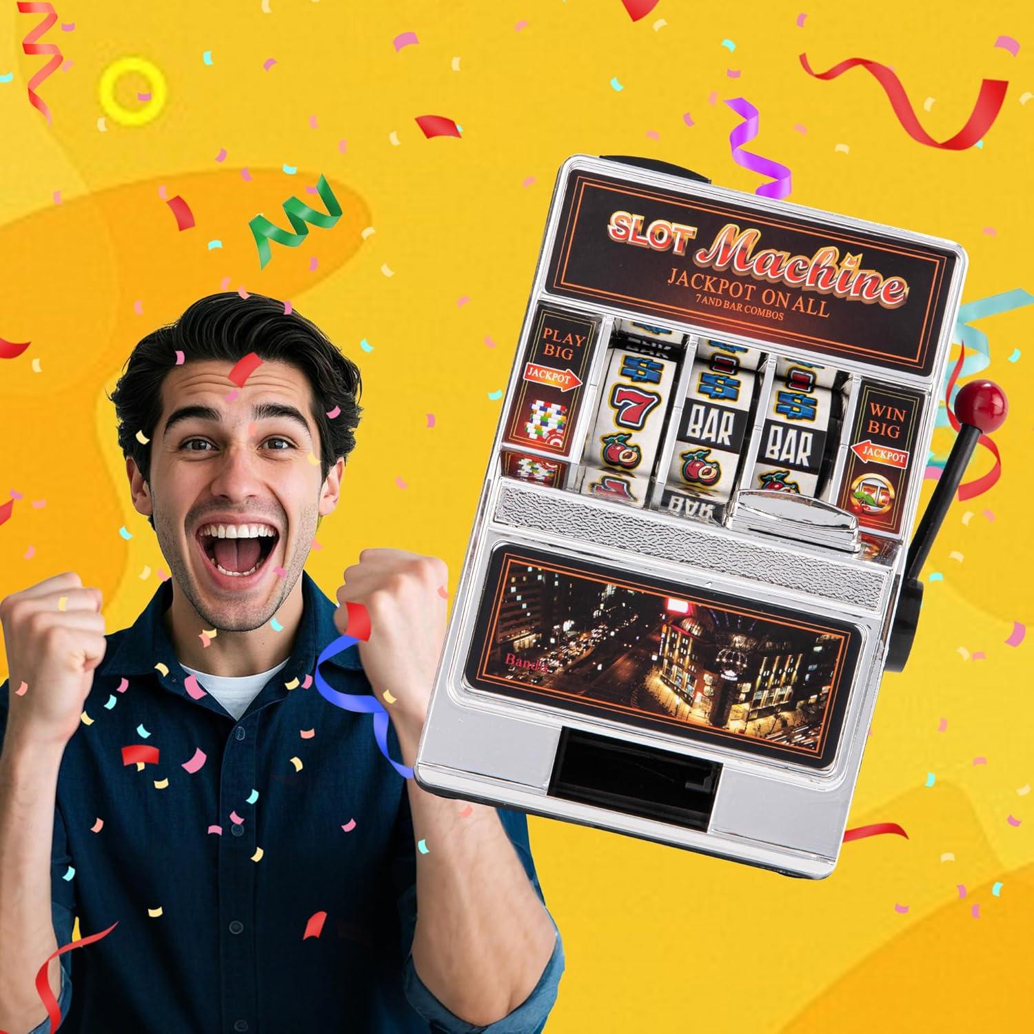 Banco de Dinero Máquina Tragamonedas REFARICO 15x12cm Plata