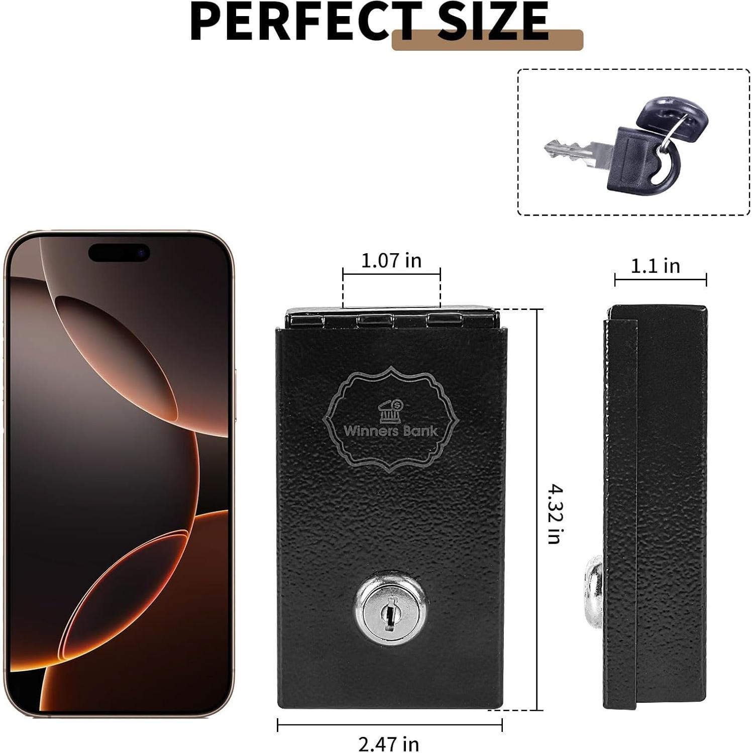 Banco de Ganadores KishYa Caja de Metal Portátil con Llave