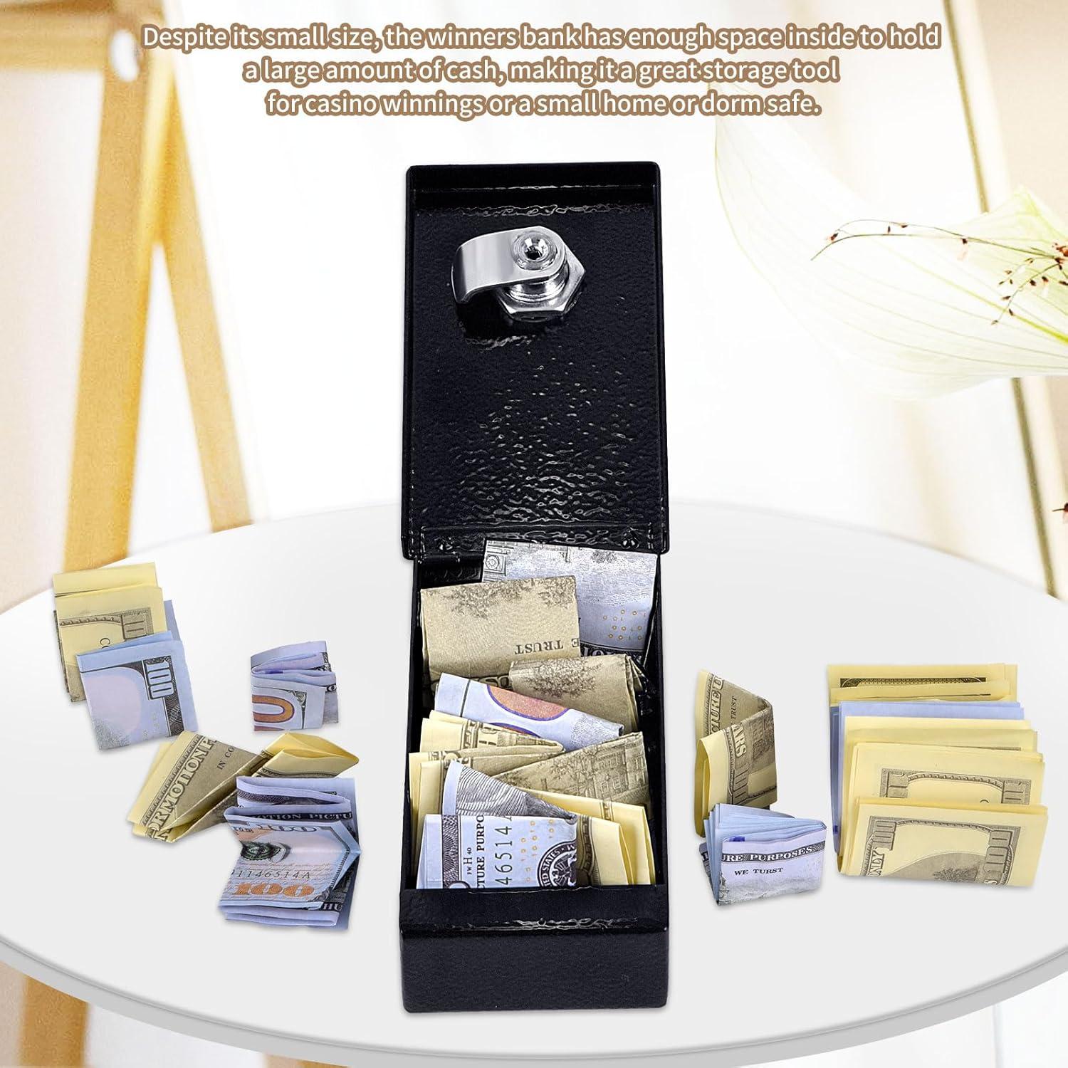 Banco de Ganadores KishYa Caja de Metal Portátil con Llave