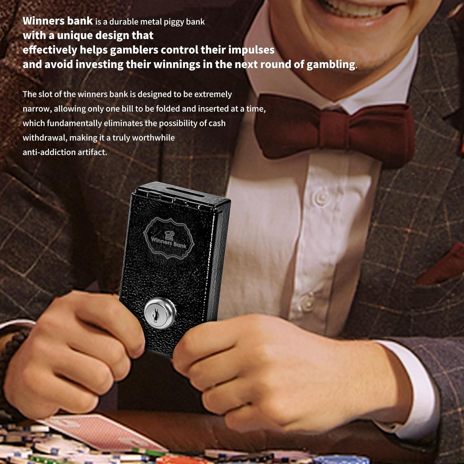 Banco de Ganadores KishYa Caja de Metal Portátil con Llave