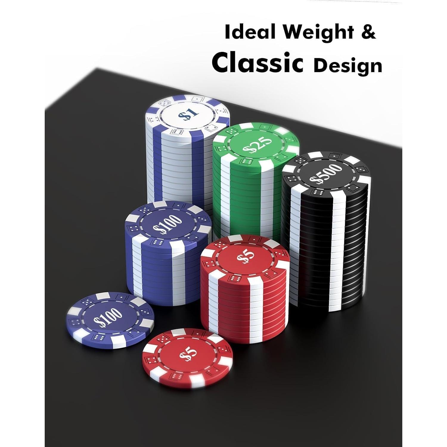 Juego de Póker HEITOK 300 Fichas 11.5g con Estuche Aluminio