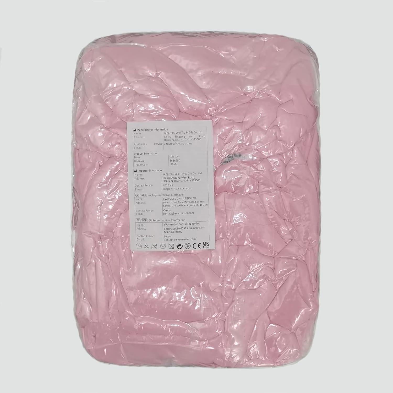 Oso de Peluche Gigante IKASA Rosa 119 cm Suave y Duradero