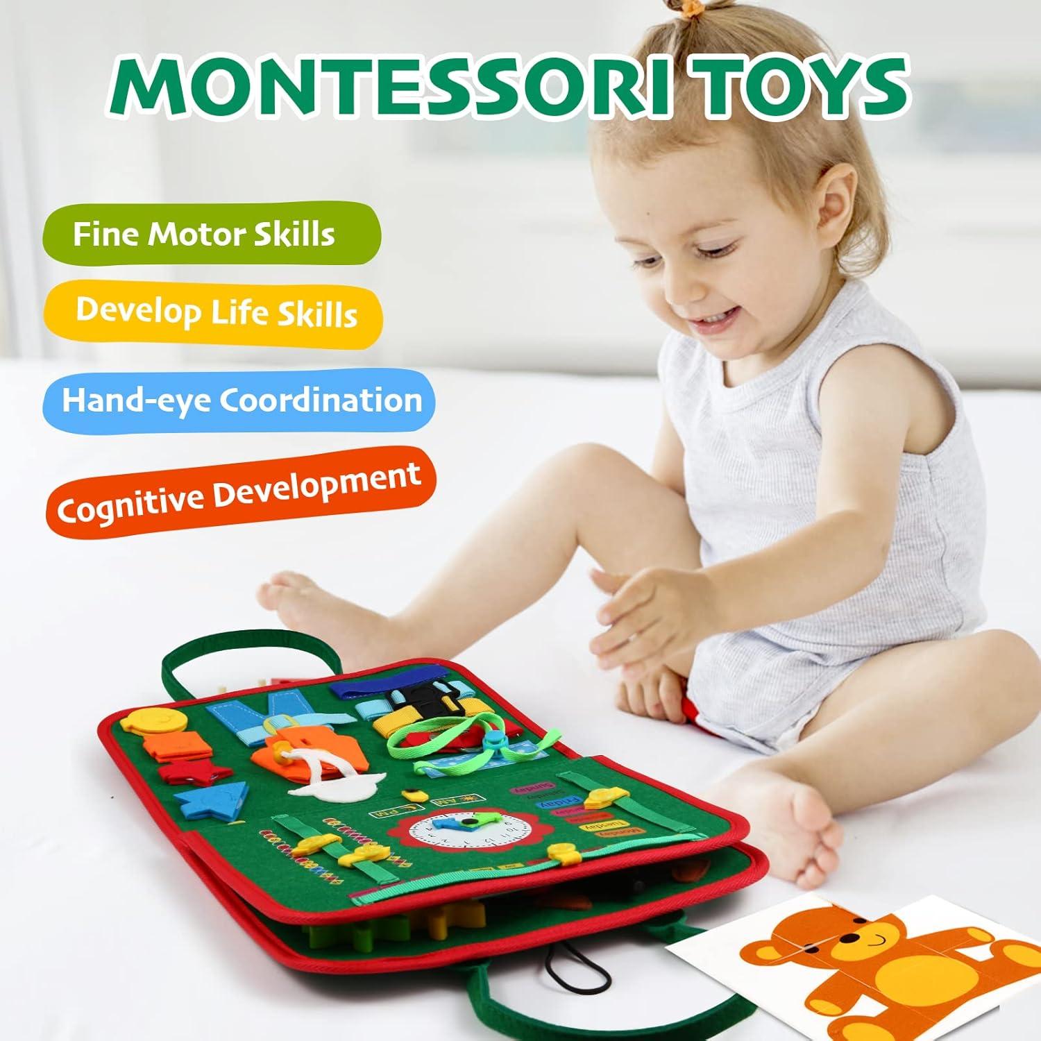 Tablero Ocupado Montessori Hooku 28.5x23.4 cm para Niños 1-3 Años