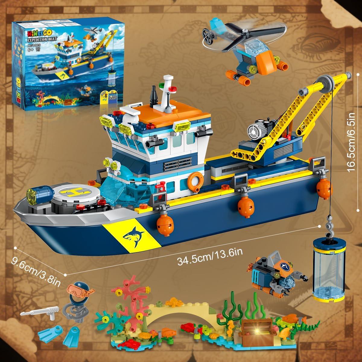 Juego de Construcción Barco Flotante HiWEEGO con Luz LED 0.86 kg