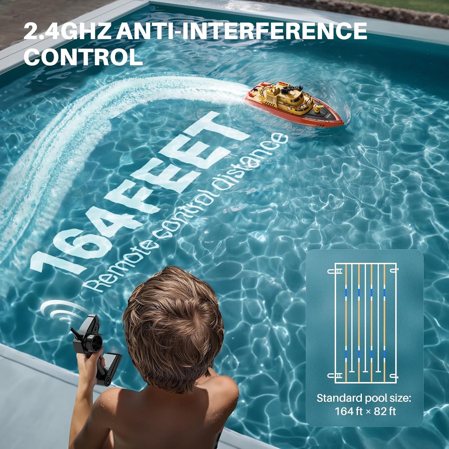 Barco de Control Remoto SYMA Q14 Bombero 40 cm 15 km/h