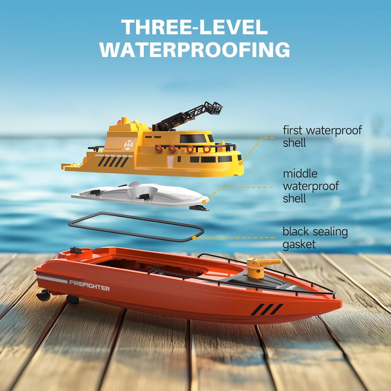 Barco de Control Remoto SYMA Q14 Bombero 40 cm 15 km/h